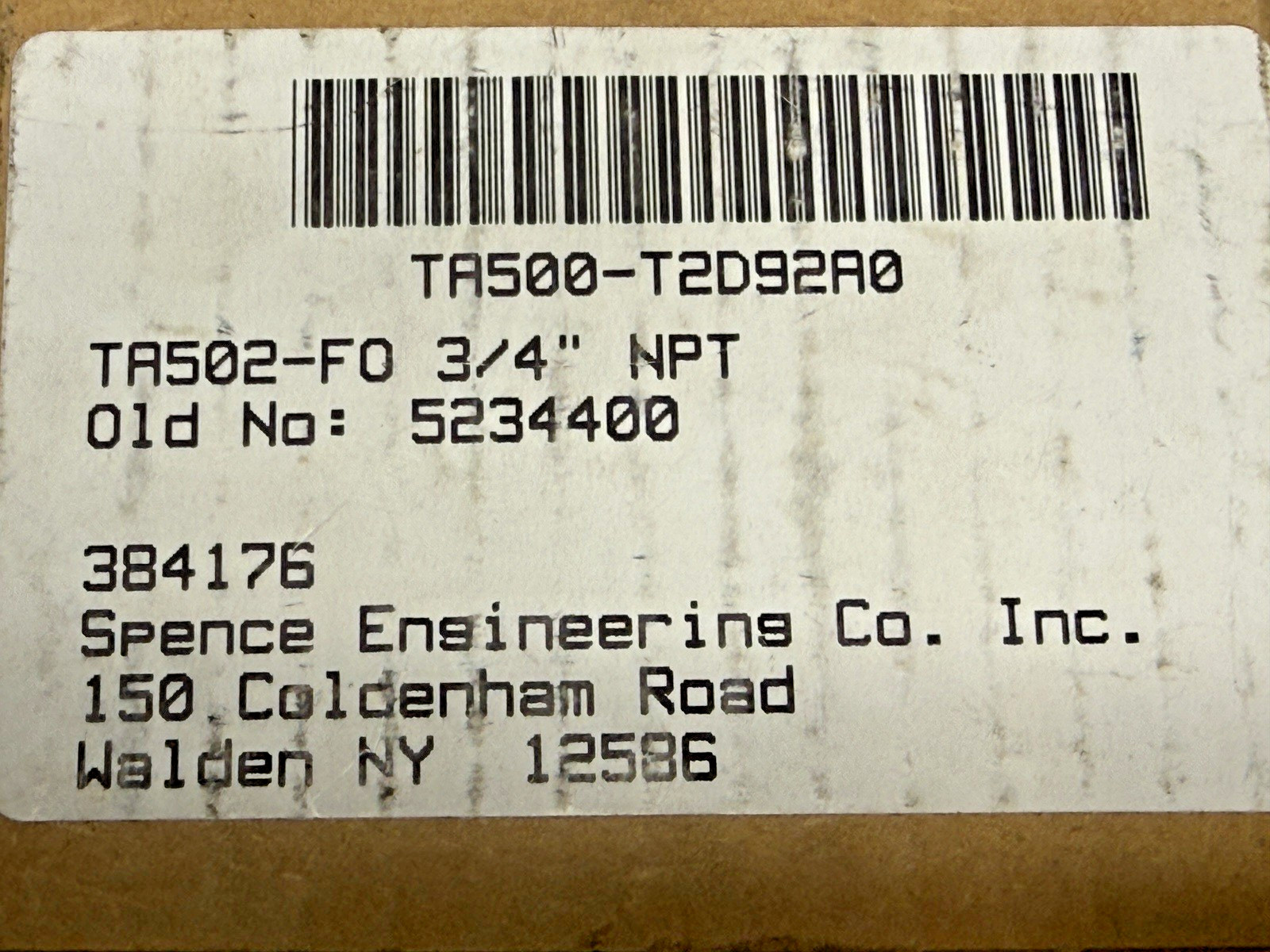 NICHOLSON Steam Trap-TA502-F0 13B, 3/4” NPT, 500 PSI, 750F, TA500-T2D92A0