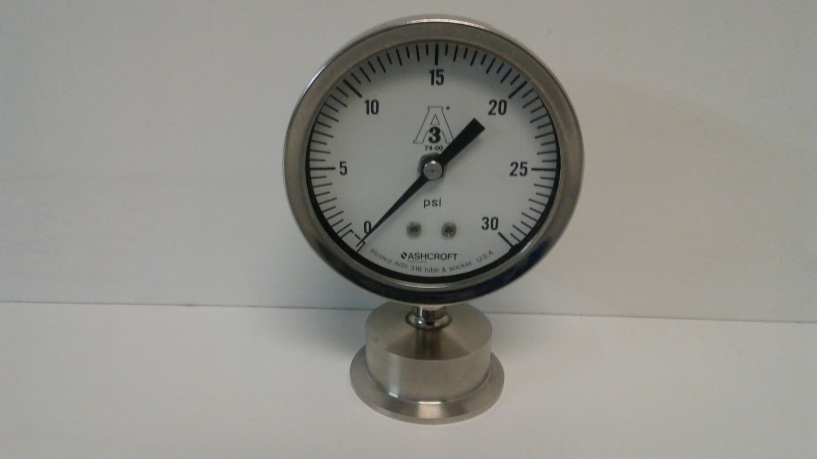 GUARANTEED! ASHCROFT 0-30 PSI AISI 316SS PRESSURE GAUGE