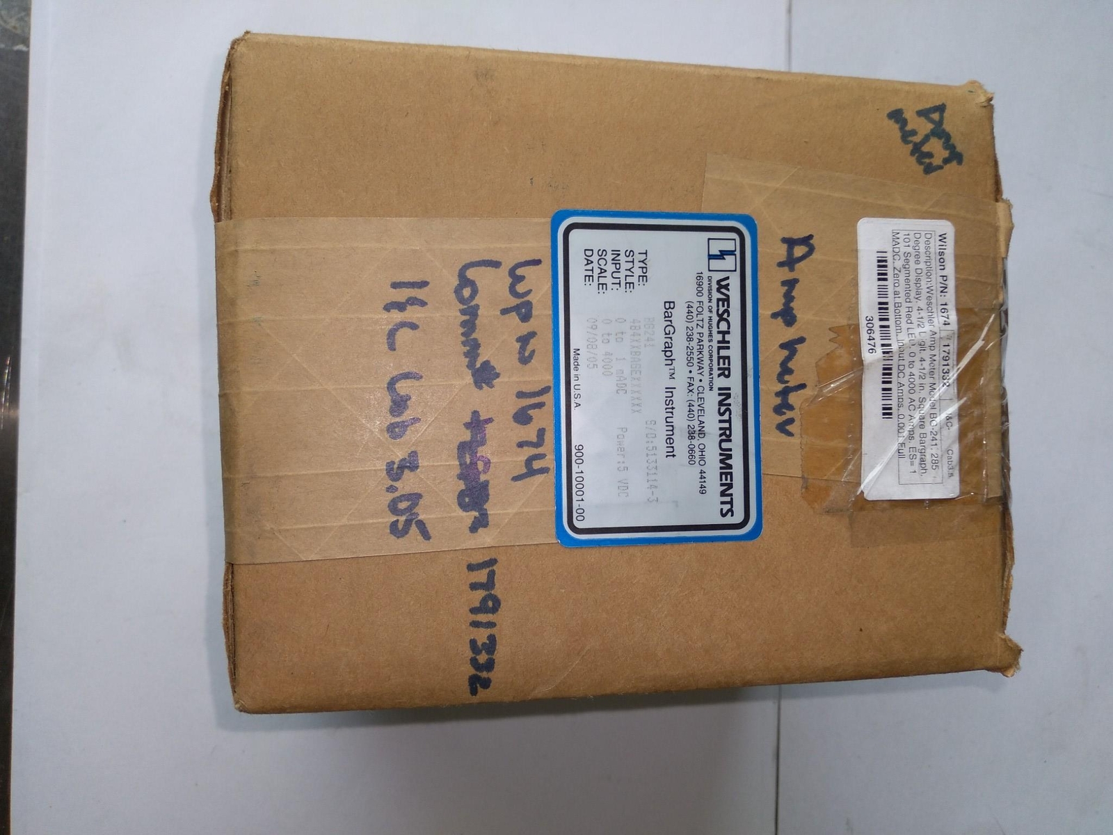 WESCHLER INSTRUMENTS BG241 0-10 MADC 5VDC 4B4XXBAGEXXXXXX