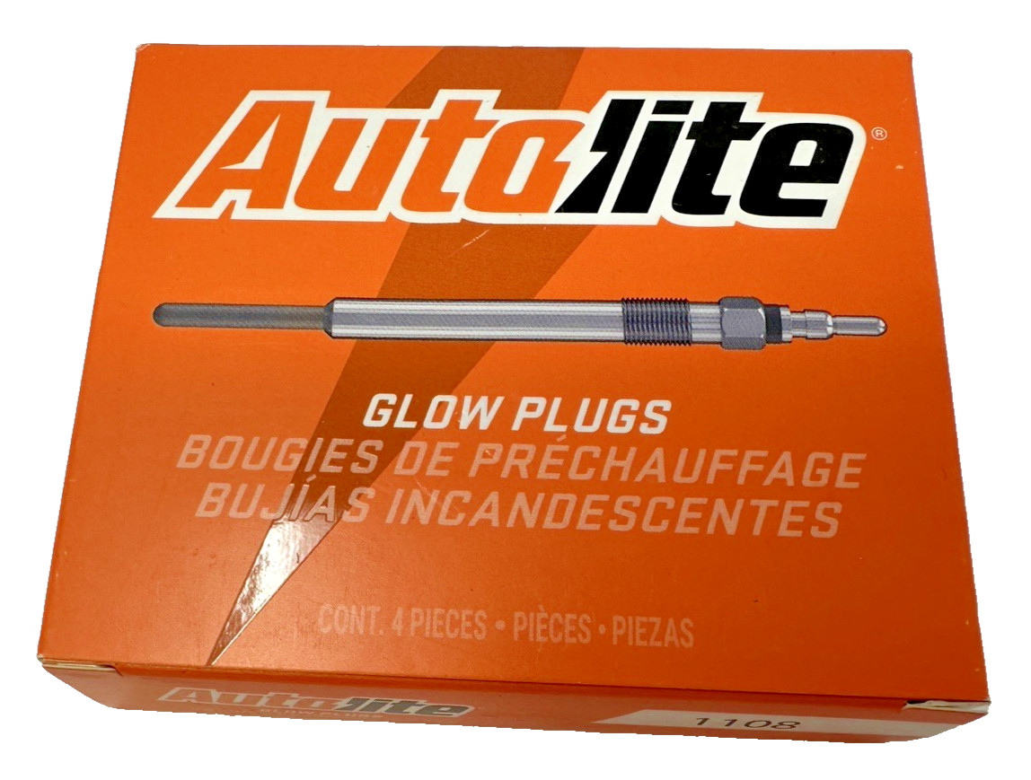 Lot of 4 New Autolite Glow Plugs Part Number 1108, 1987 – 1994 Ford Powerstroke