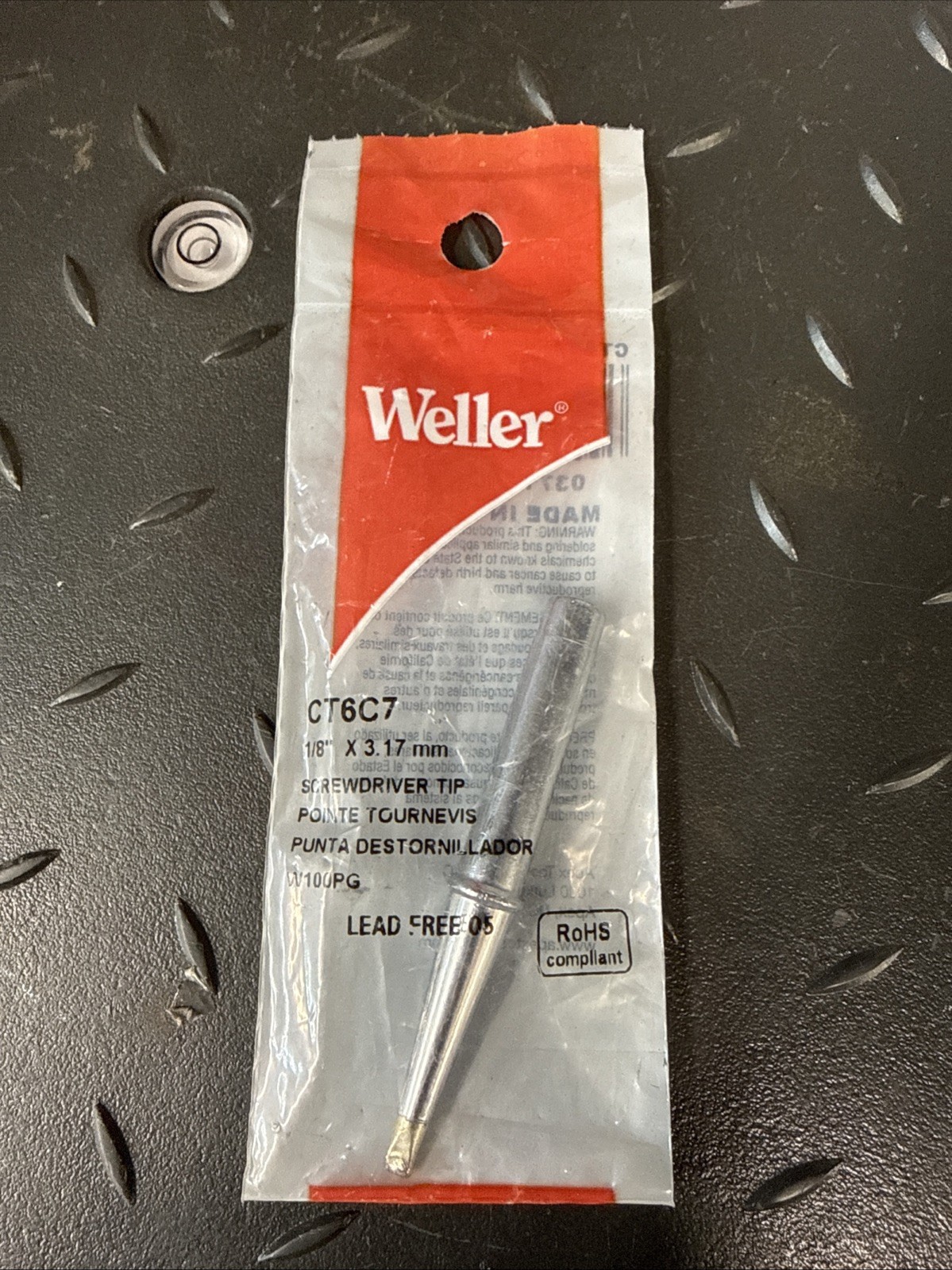 Weller CT6C7 Tip, Screwdriver, 700F, 1/8”, For W100/W100P