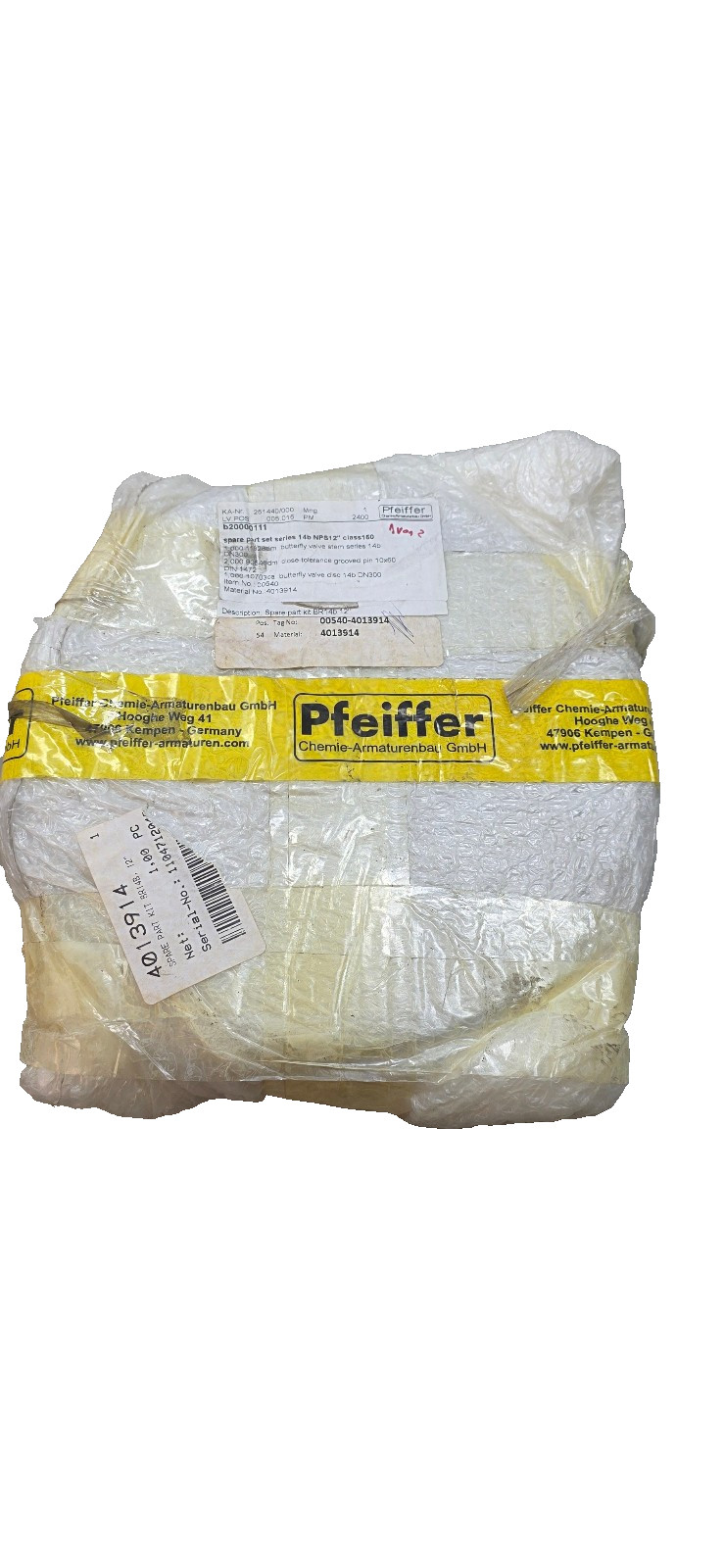 Pfeiffer 251440/000 b20000111 Spare Part Set 14b NPS 12″ Cl 150 11928dm 90546dm