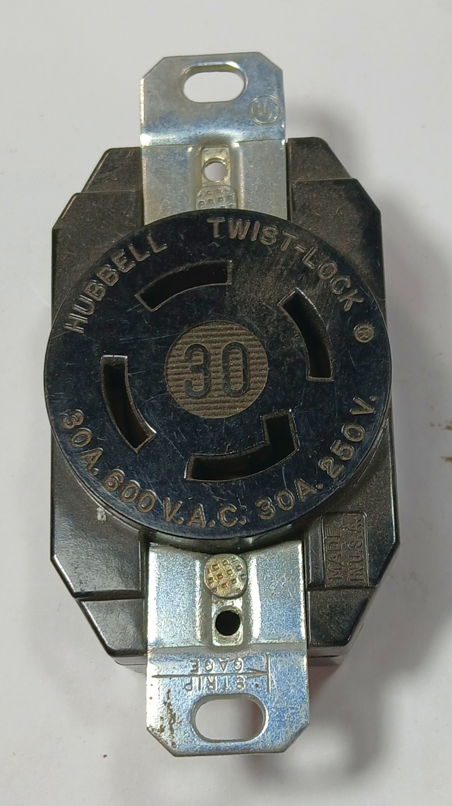 1 NEW HUBBELL 30AMP 4 POLE TWIST-LOCK RECEPTABLE NNB ***MAKE OFFER***