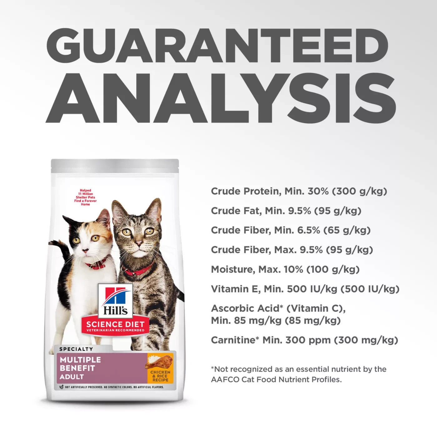 Hill’s® Science Diet® Multiple Benefit Adult Dry Cat Food – Chicken, 15.5 lb Bag
