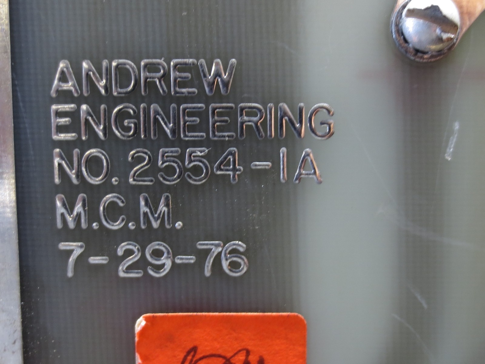 ANDREW CHARAMILLES ENGINEERING CIRCUIT BOARD 2554-1A M.C.M 2554-IA