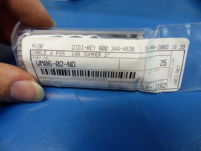 Molex 25001-0602 Qty of 20 per Lot 6 Position Ribbon Cable 0.100″ (2.54mm) 2.25