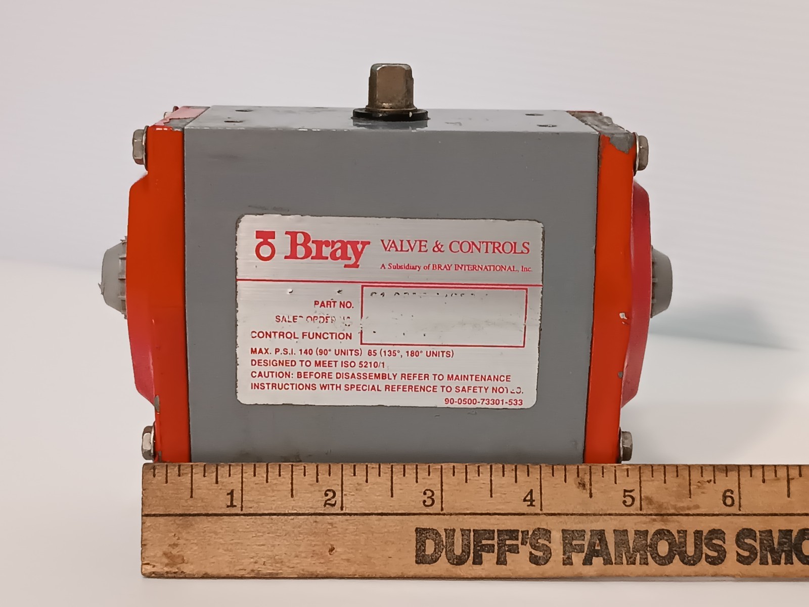 Bray Valve & Controls 90-0500-73301-533 Pneumatic Actuator, 140psi, Fail Open