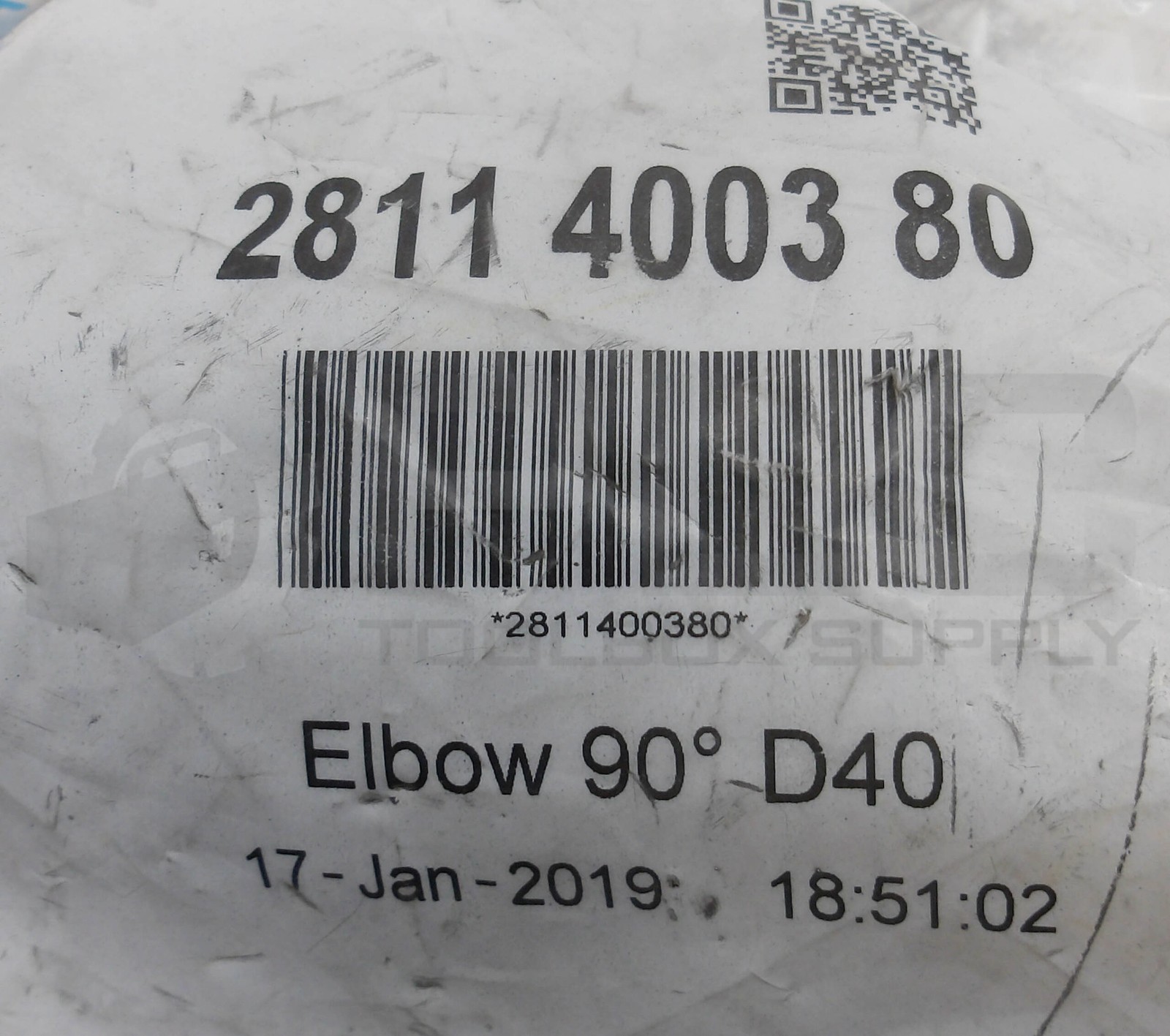 SEALED NEW AIRNET 2811 4003 80 90DEG ELBOW D40 1-1/2″