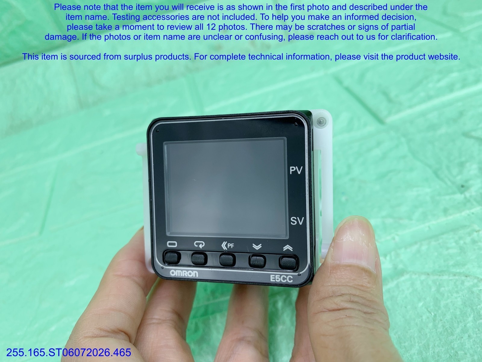 Omron E5CC-QX3A5M-001 Temp Controller as in photos, sn:6479, DHL