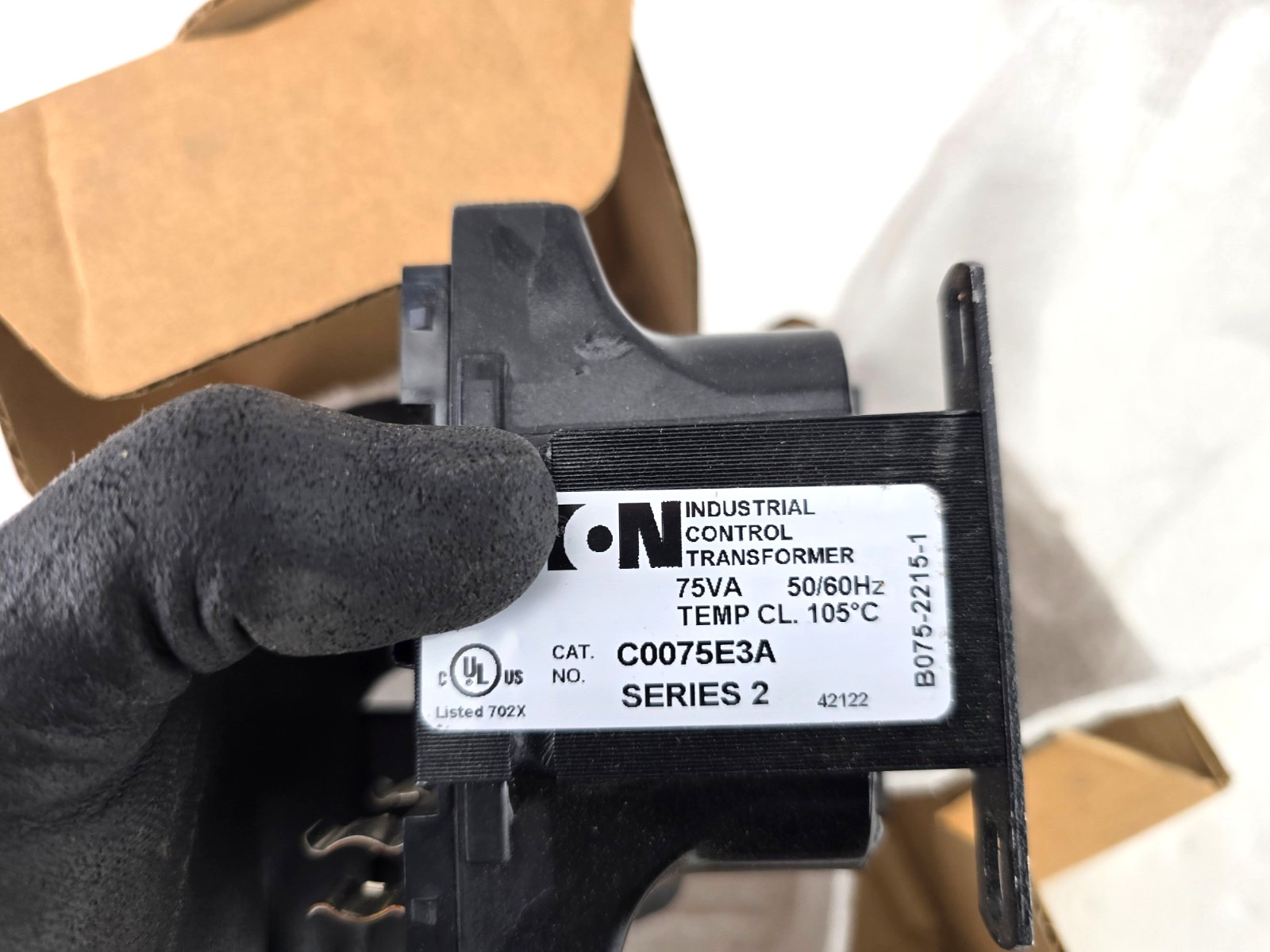 Eaton Cutler Hammer 75VA Type MTE Control Transformer C0075E3A