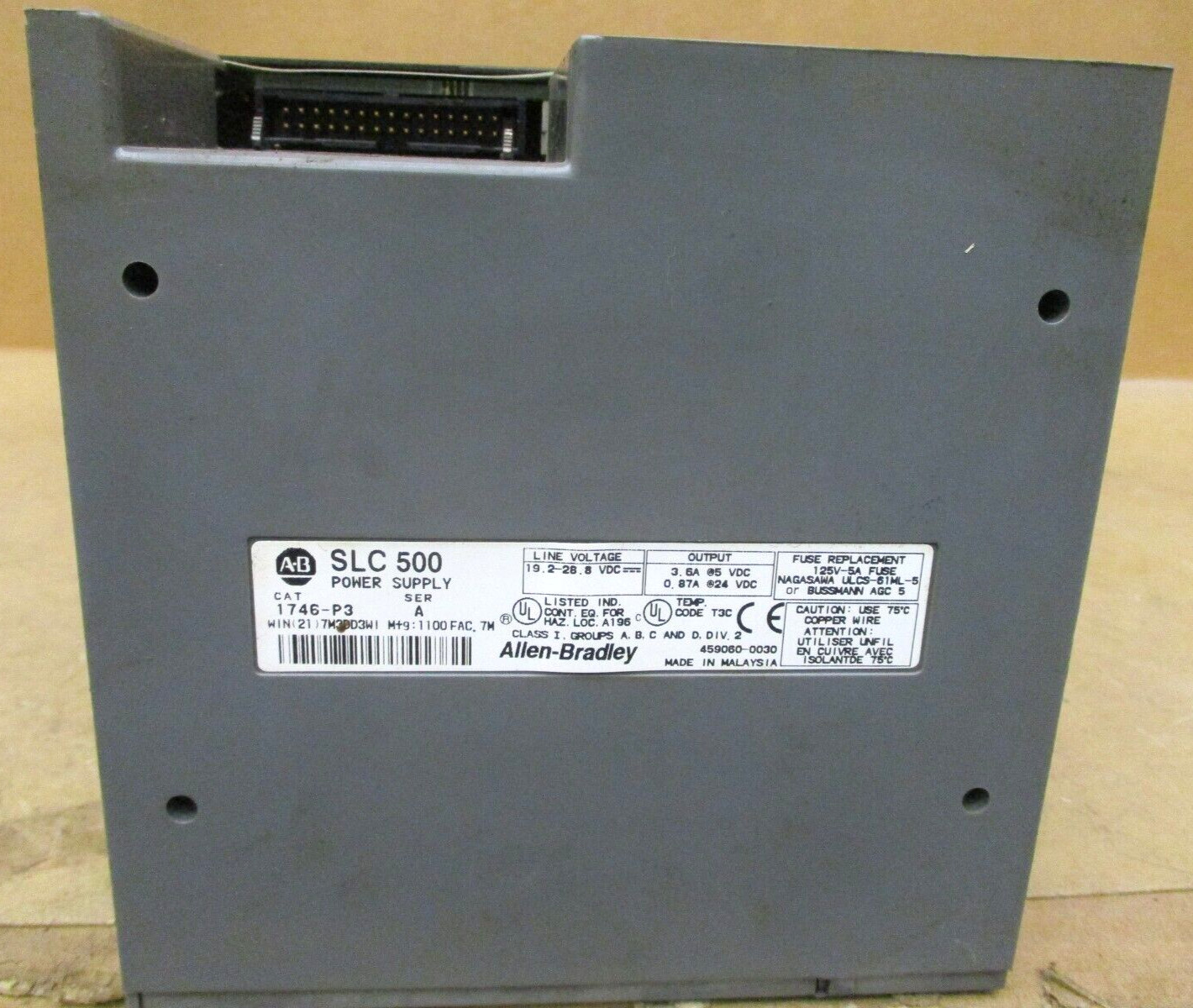Allen-Bradley SLC 500 1746-P3 Ser A SLC 5/04 CPU 1747-L542 48666GN
