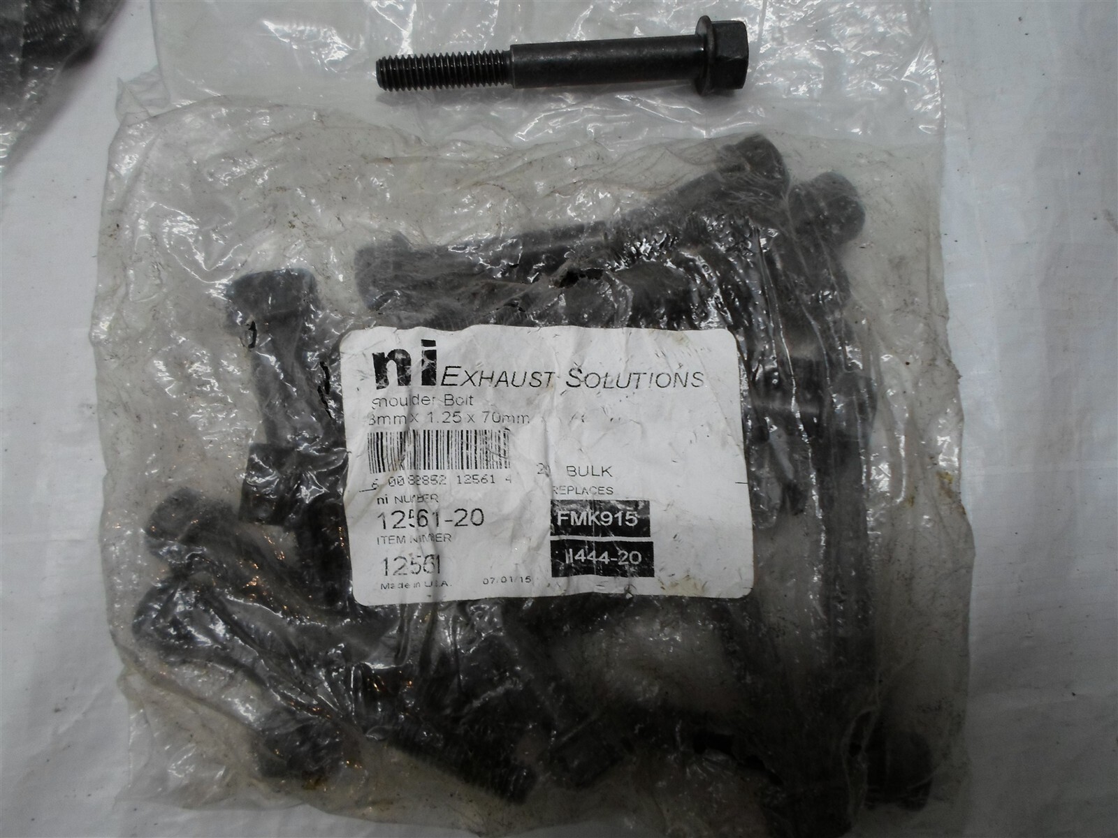 Pack of 20: NI Exhaust Solutions Shoulder Bolt 8mm x 1.25x 70mm (FMK915,H444-20)