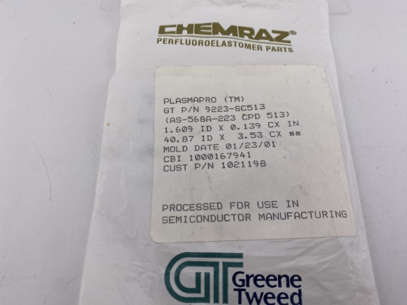 Greene Tweed AS568A-223 CPD 513 1.609 ID X 0.139 CX IN PN: 9223-SC513