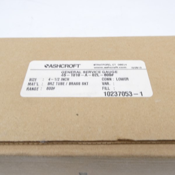 ASHCROFT 45-1010-A-02L-600# 600PSI 4-1/2″ NSMP