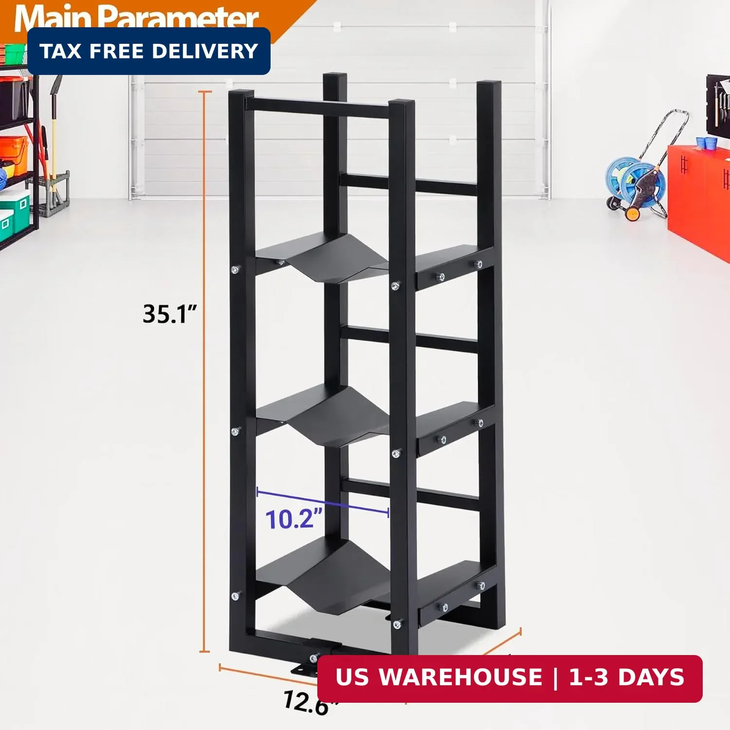 Refrigerant Tank Rack 3x30lb, Stable Refrigerant Cylinder Tank Rack, Cylinder Ra
