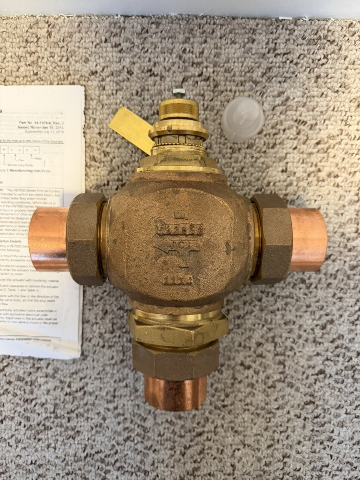JOHNSON CONTROLS ZD7881ST 3WAY MIXING GLOBE VALVE 2″ SWEAT DN50 LIEBERT 159010P3