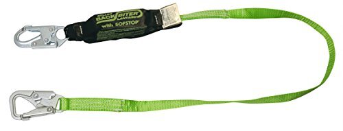 Miller by Honeywell 913B/6FTGN Backbiter Tie Back Lanyard, Green