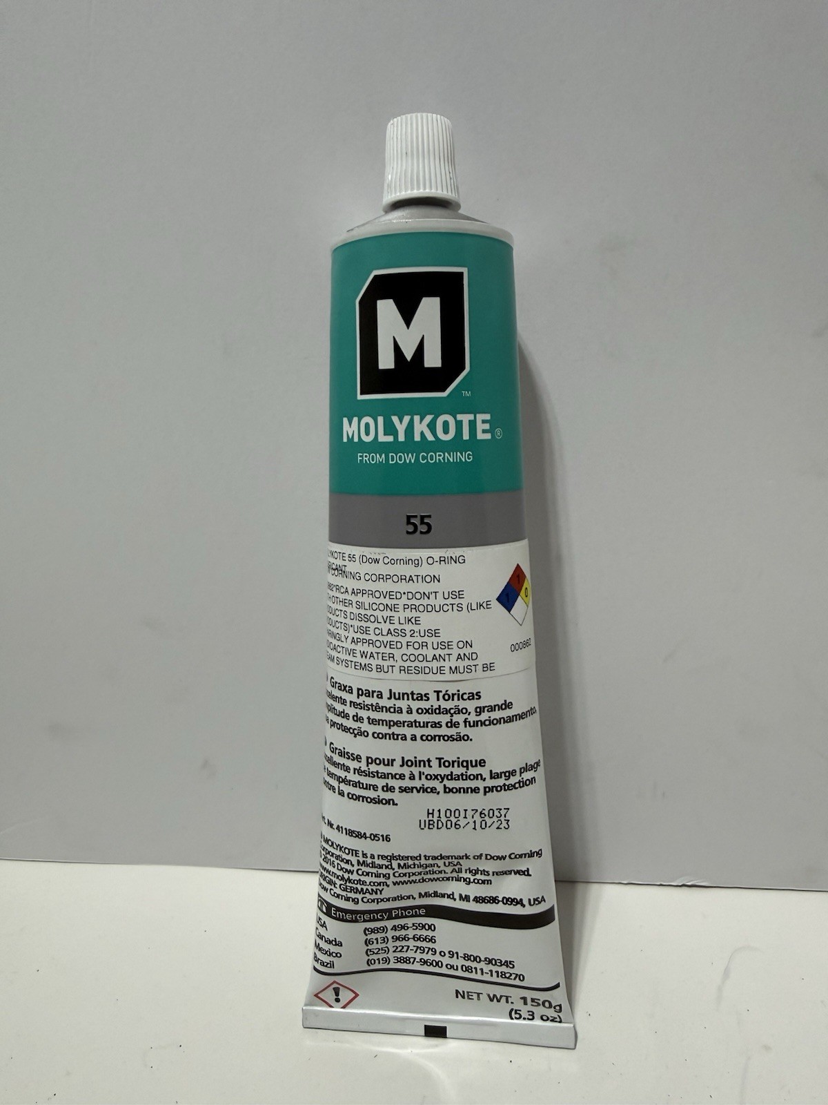 MOLYKOTE 55 O-Ring Grease Lubricant 5.3OZ Expiration Date June 2023 NEW OPEN BOX
