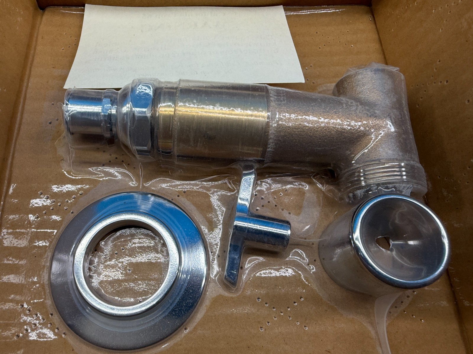 T&S Brass and Bronze B-1027 Concealed Straight Loose Key Stop Valve Assembly
