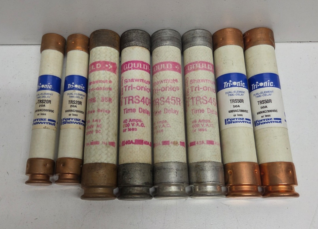 LOT OF 8 NEW NO BOX! SHAWMUT VARIOUS SIZE 600V TRS FUSES