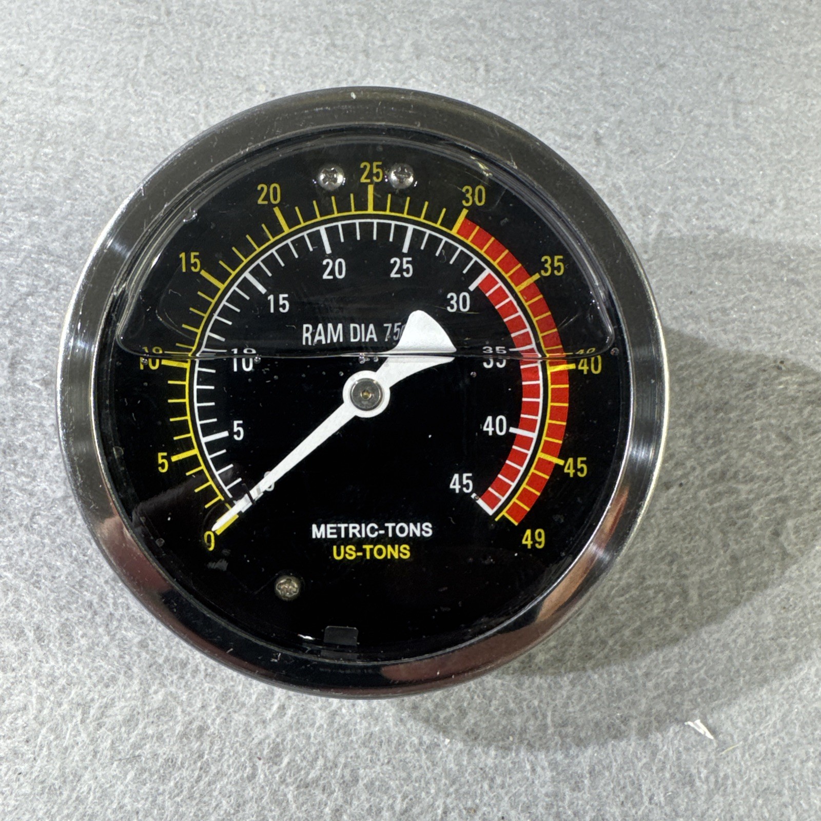 RAM DIA 75 MM Hydraulic Pressure Gauge 4 1/4″ Dial Stainless Steel 1/2″ BSP