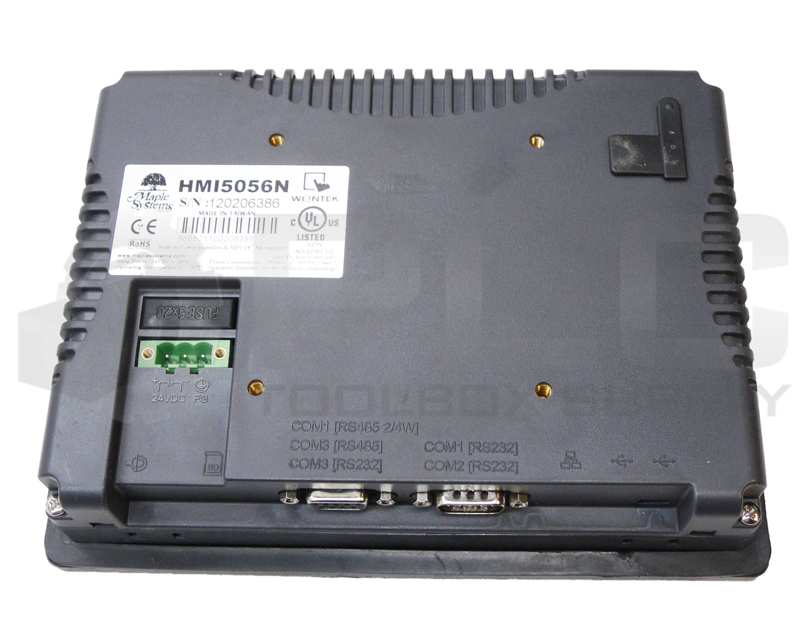 MAPLE SYSTEMS HMI5056N TOUCHSCREEN INTERFACE PANEL 24VDC 5-3/4″ *READ*