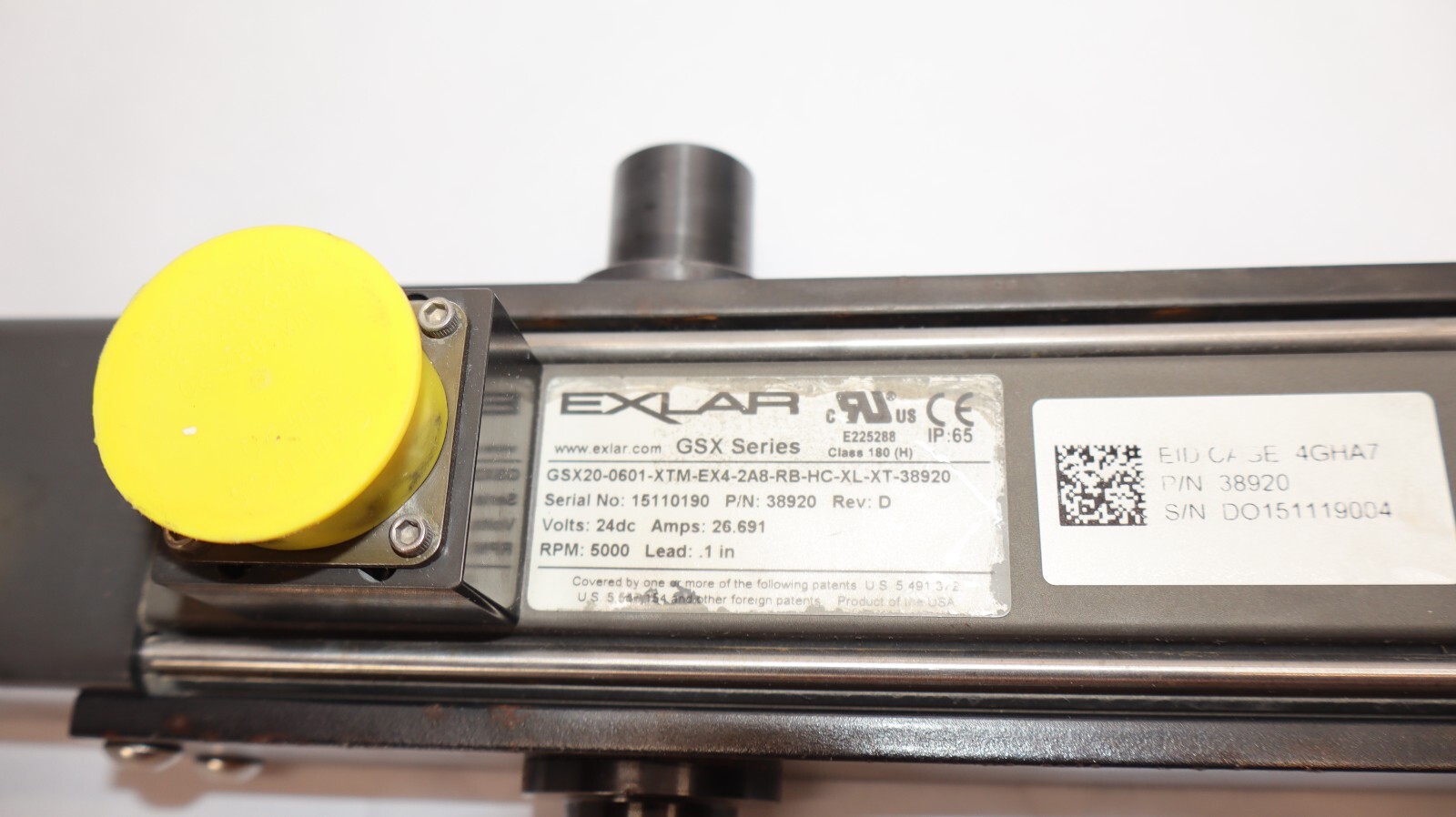 EXLAR GSX20-0601-XTM-EX4-2A8-RB-HC-XL-XT-38920 , 38920 , GSX Series Actuator