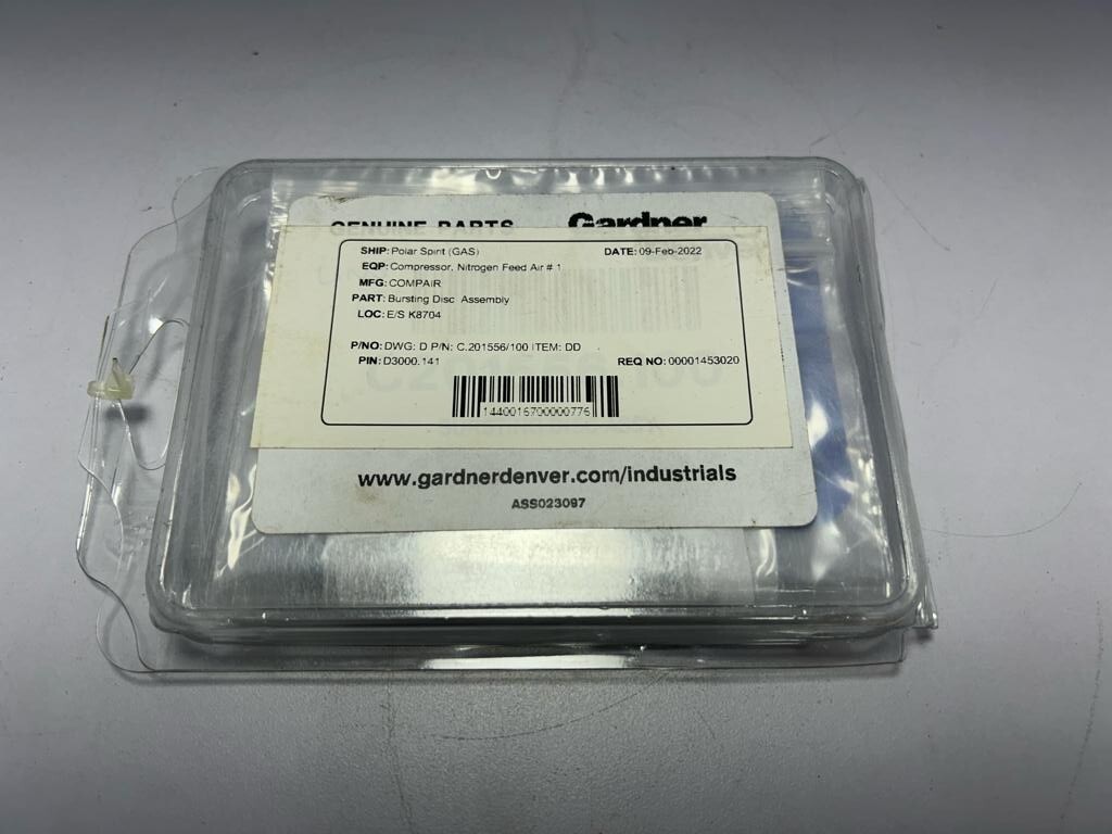 Gardner Denver 201556/100 Bursting Disc Assembly
