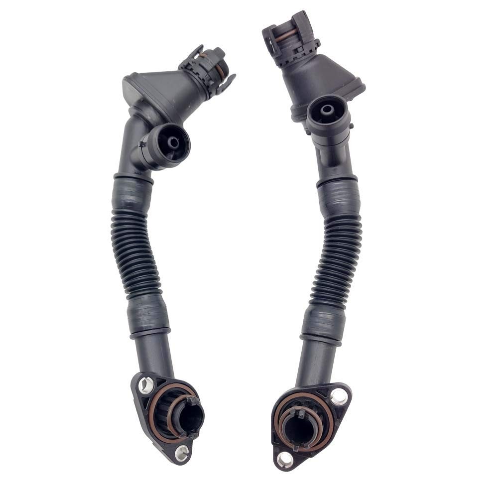 OKAY MOTOR Set of 2 Crankcase Vent Hose Left and Right N63 pcv for BMW 550i 6…