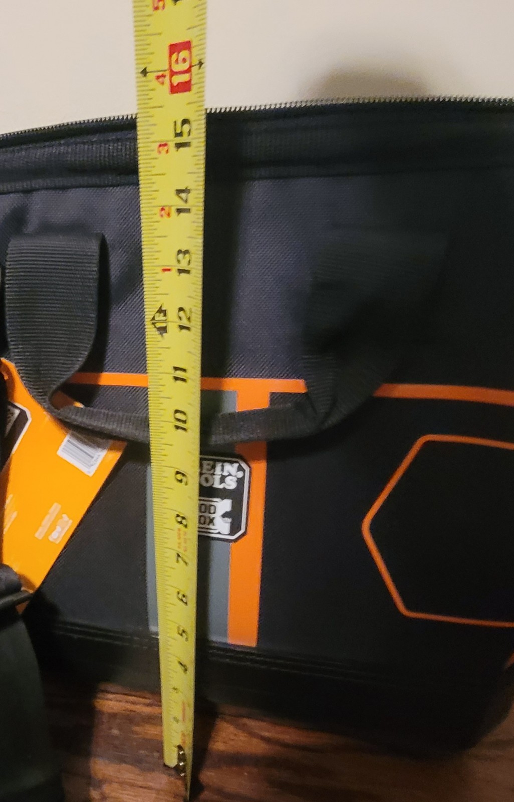 6-pc Klein MODbox Bag 28 Pockets # 62203MB, Hammer, Tape, Prybar, Pliers, Gloves