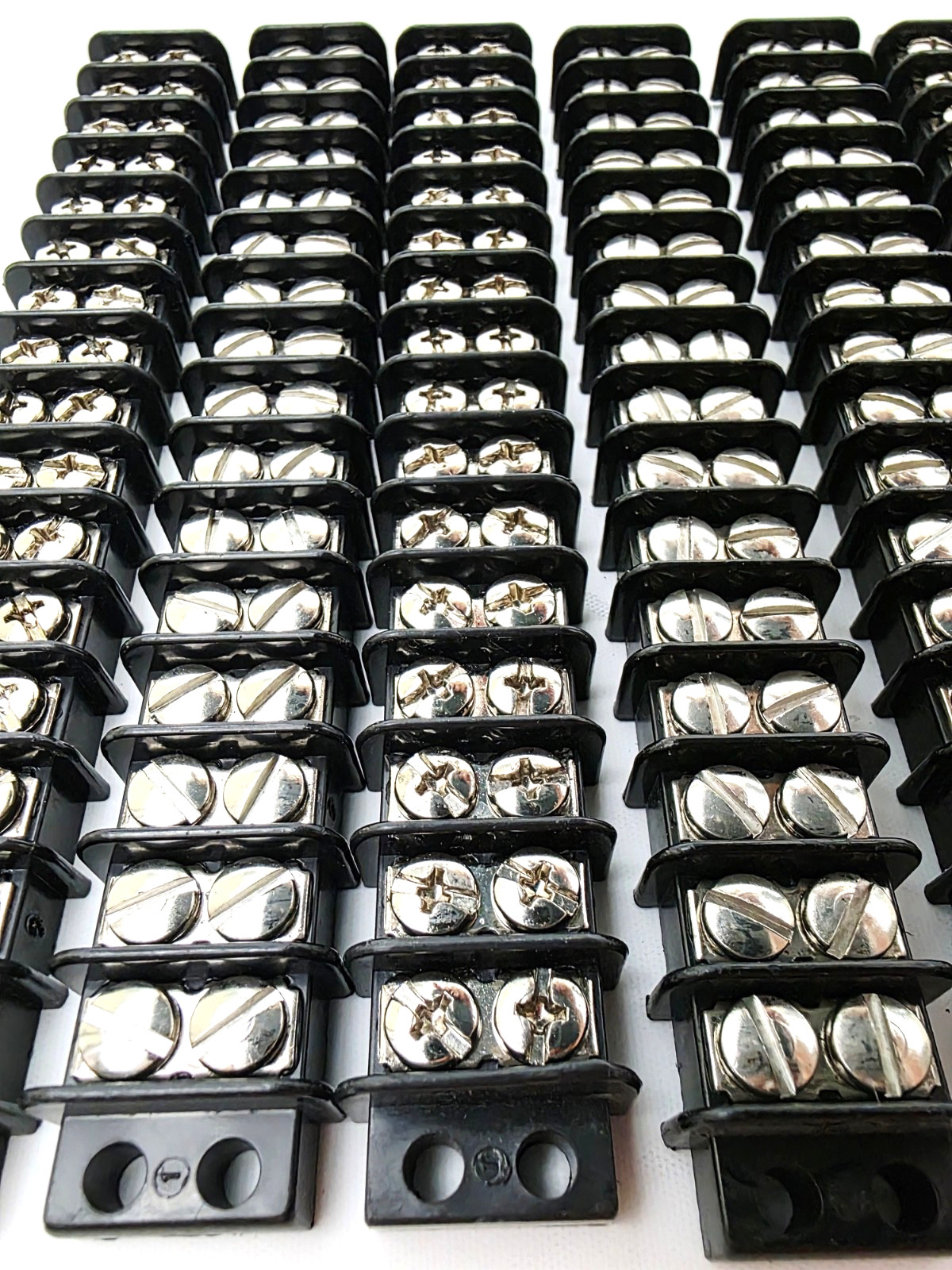 Lot of 10 Marco Dual Row 16 Position Screw Terminal Strips Blocks Phenolic
