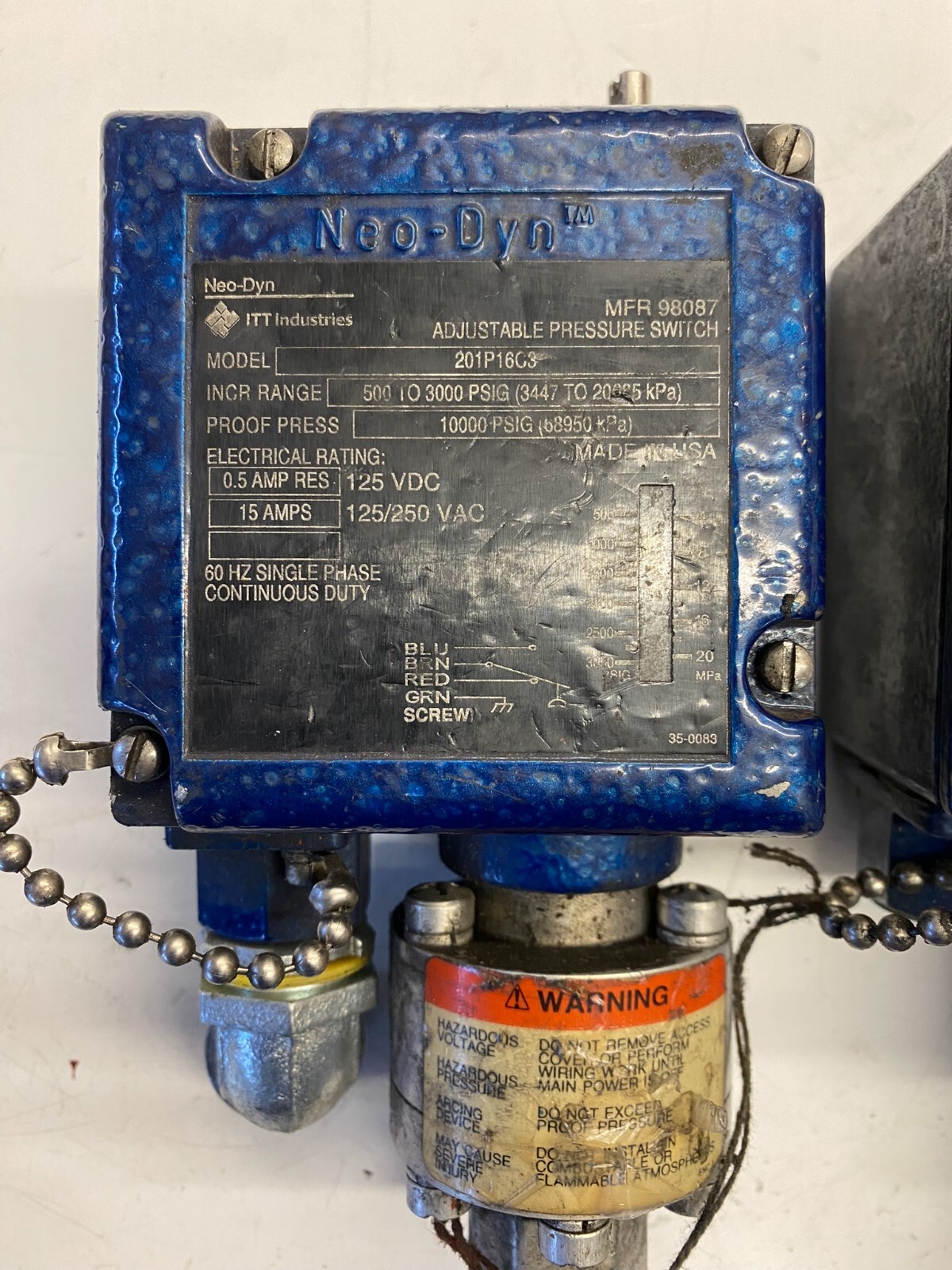 2 Lot – ITT NEO-DYN 201P16C3 BX VALVE MFR 98087