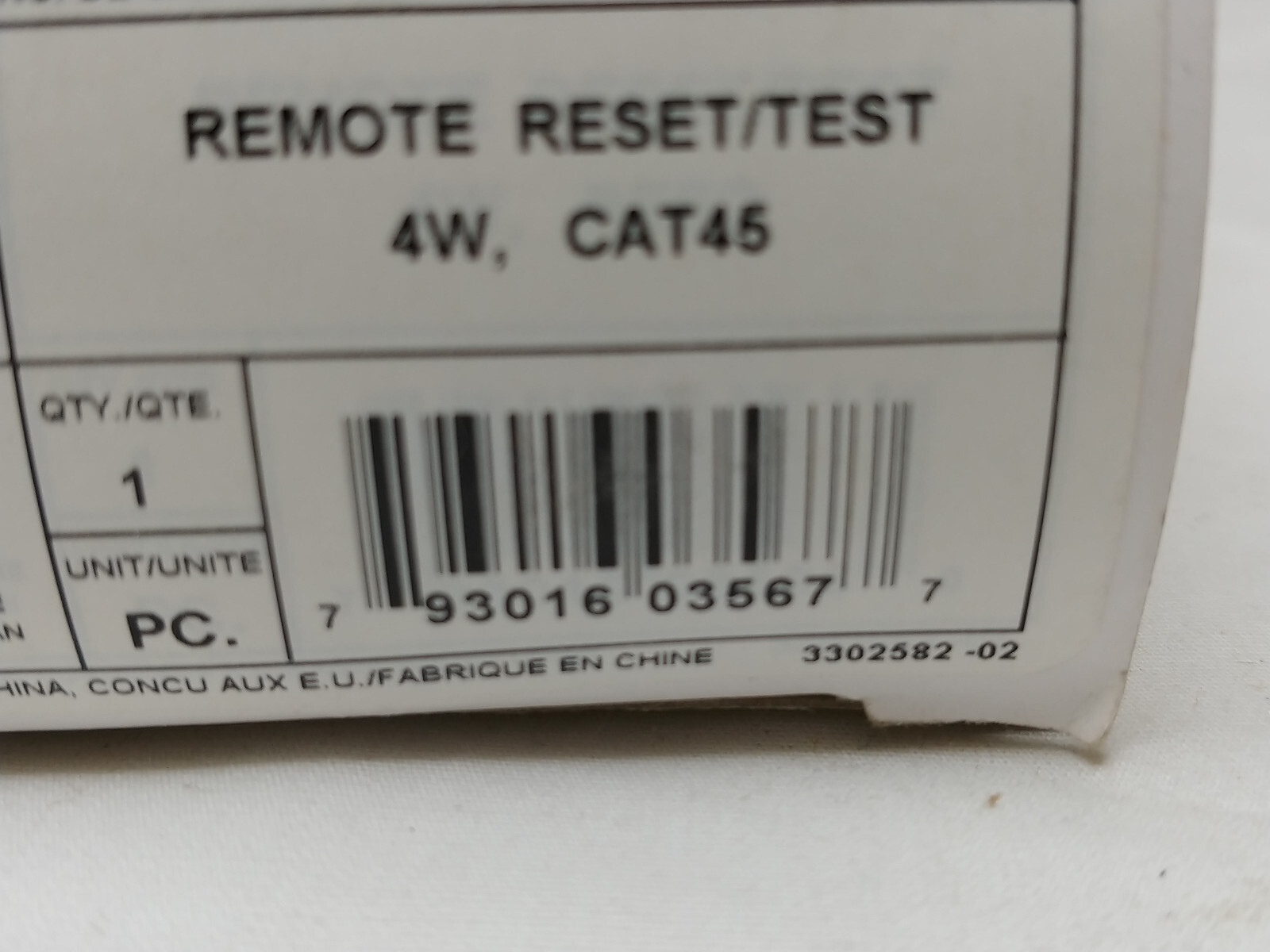 SD-TRK4 EDWARDS Remote Reset/Test 4W, Cat45