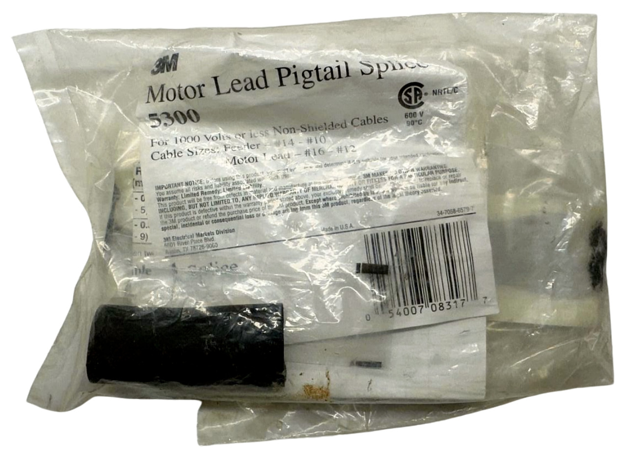 3M 5300 Motor Lead Pigtail Splice Kit for Non-Shielded Cables, 14 – 10AWG