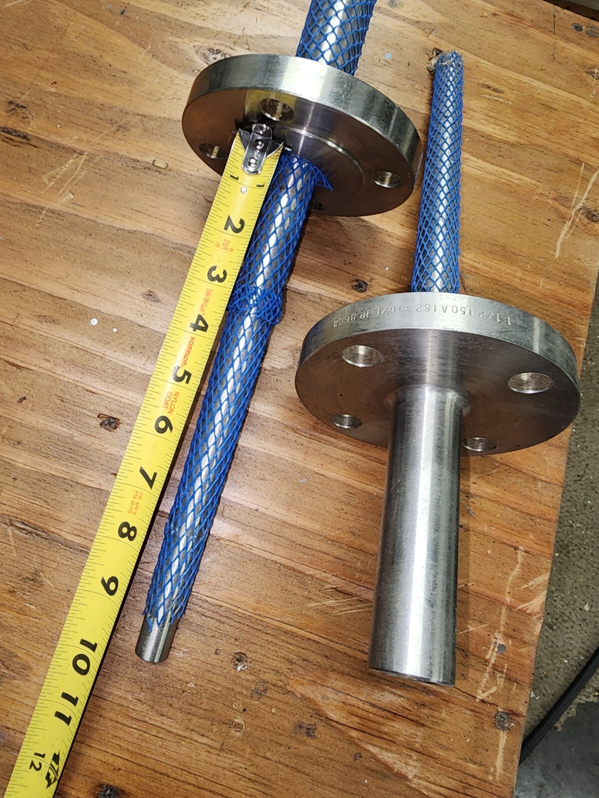 Ashcroft Thermowell 1-1/2″ flange 1/2 NPT 14″ insertion  QTY 2
