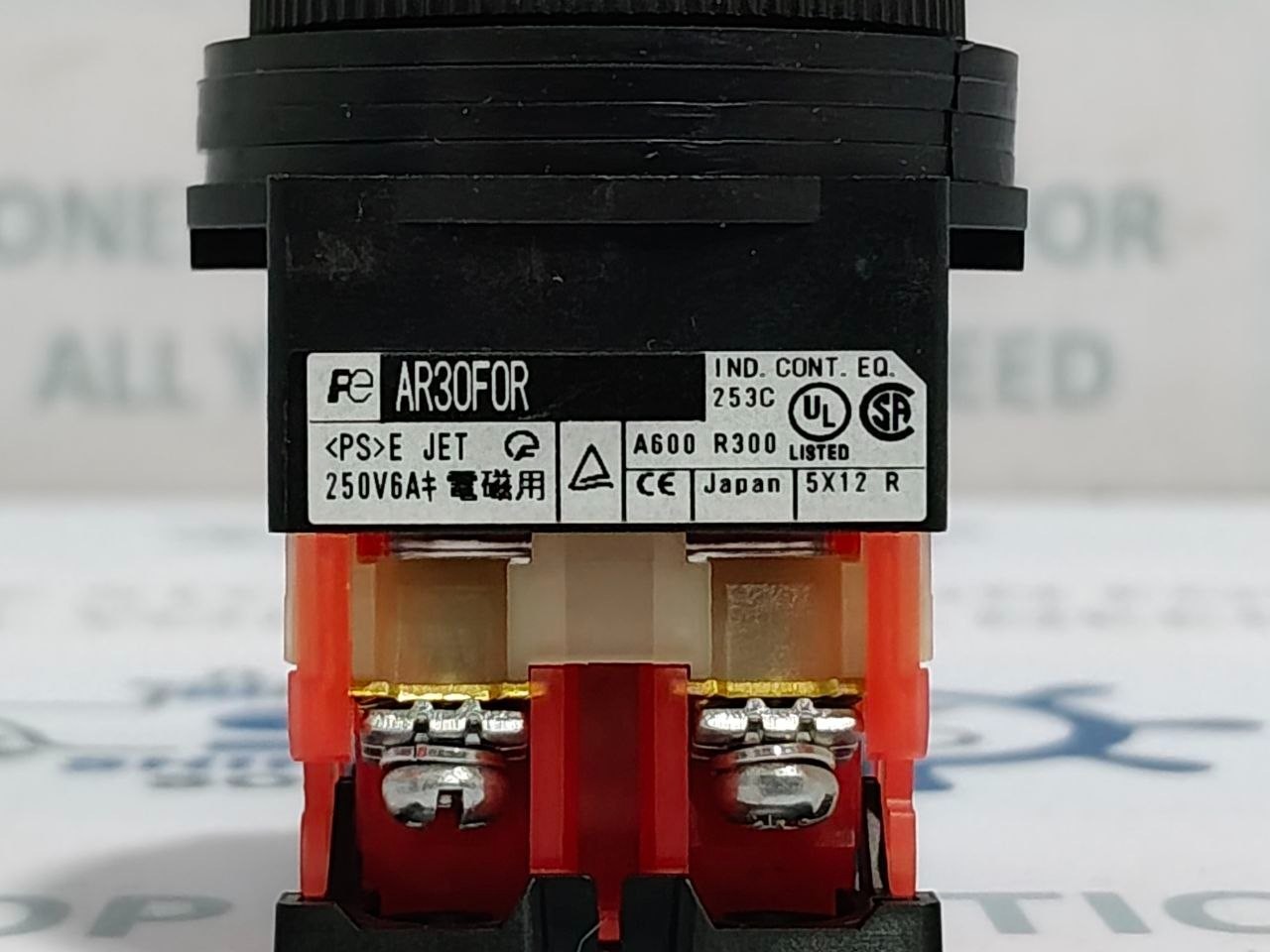 Fuji Electric AR30F0R / AR30FOR Black Push Button Switch 250V 6A