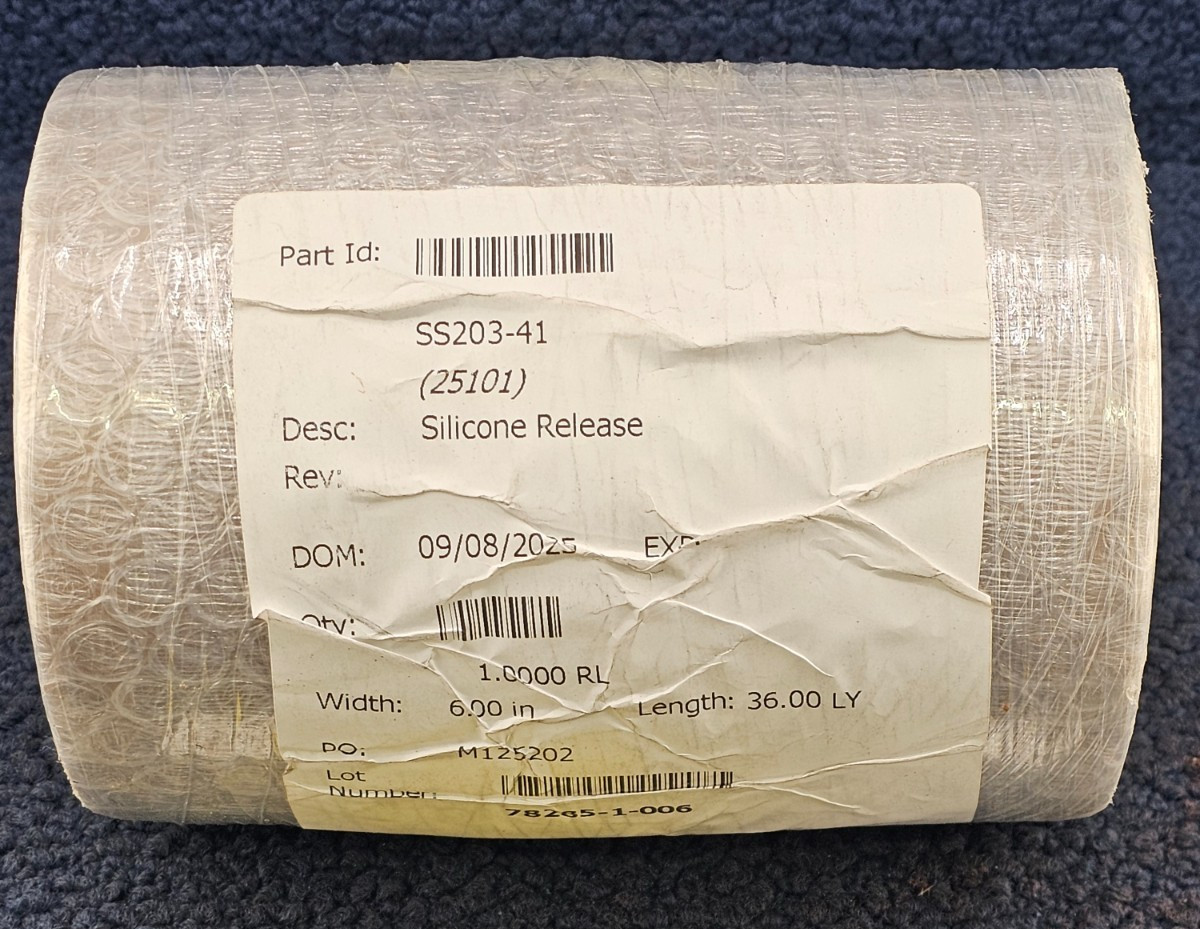 SS203-41 (25101) Silicone Release Roll 6.00 Width x 36.00 LY Length 78265-1-006