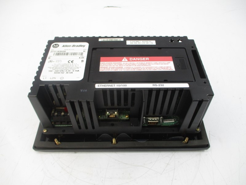 ALLEN BRADLEY 2711-K5A20 SER. H F/W 4.41 100-240VAC 0.25-0.15A REV. B (AS IS)