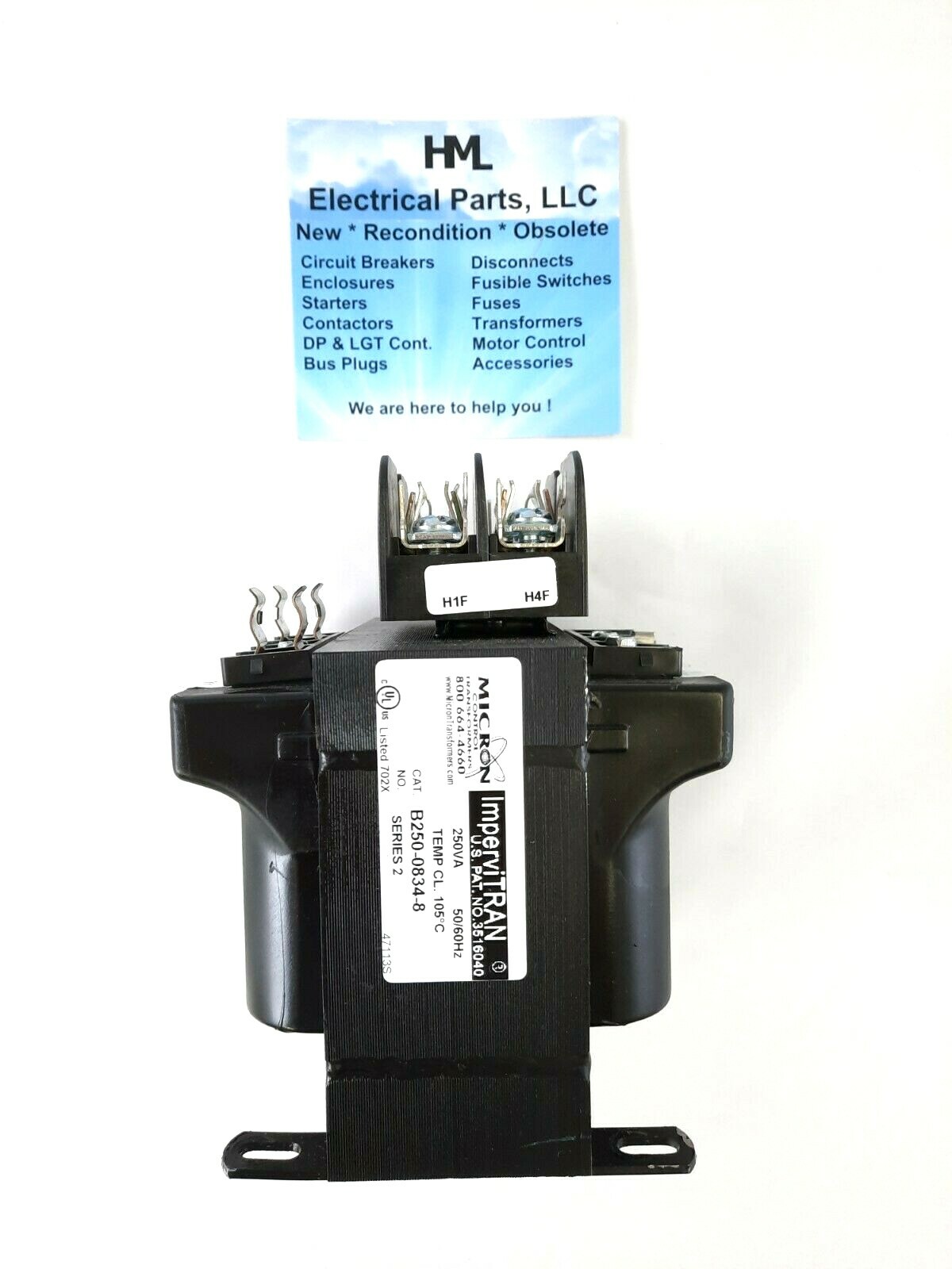 MICRON, B250-0834-8, B25008348, 250VA, 50/60Hz, TRANSFORMER