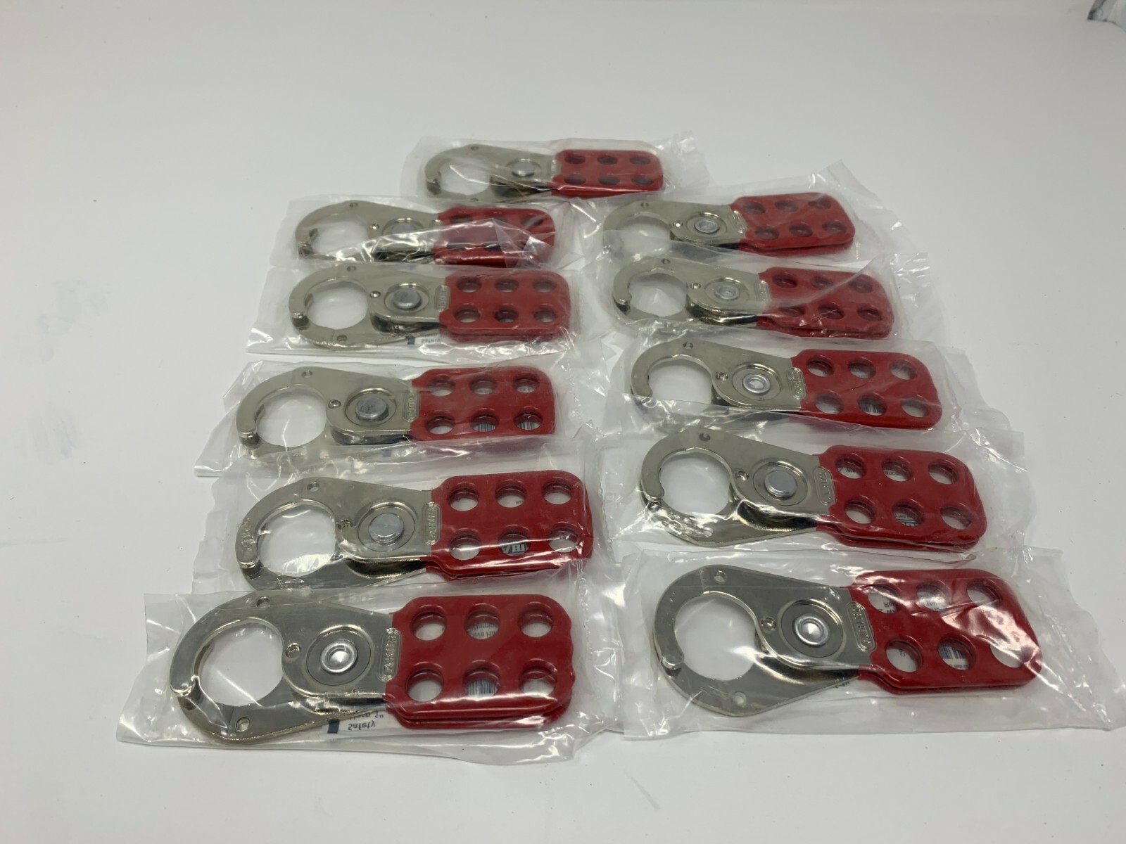 Lot of (11) ABUS 1U177B Snap-On Lockout Hasp Fast Free Shipping!