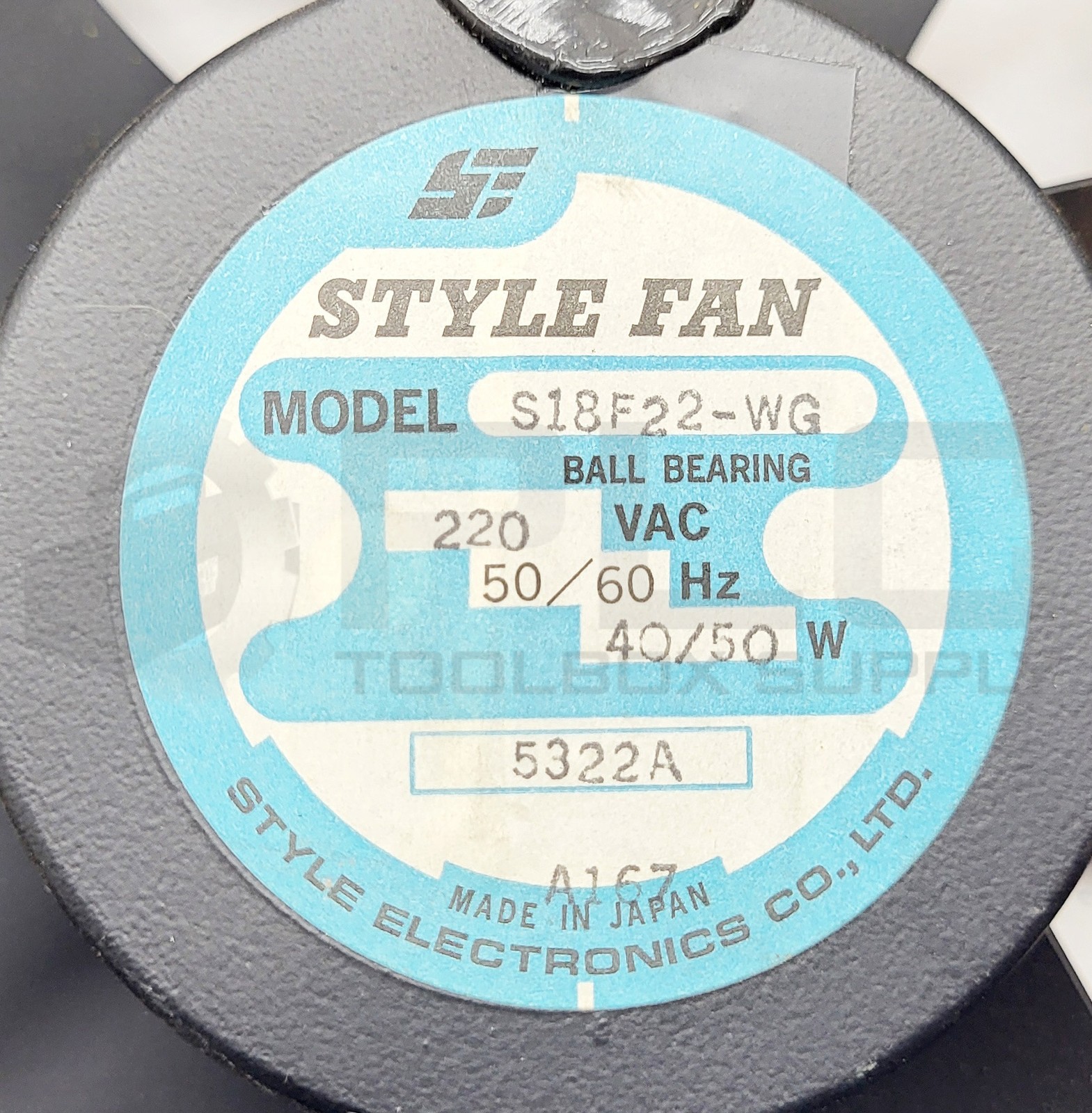 NEW STYLE ELECTRONICS S18F22-WG STYLE FAN 220VAC 50/60HZ 40/50W