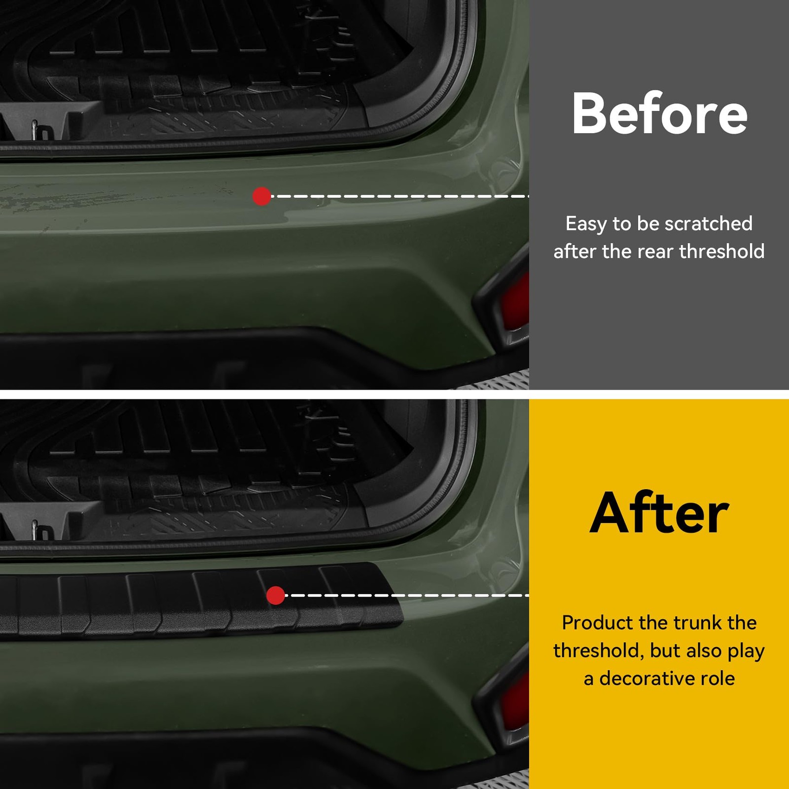 Hugeek Rear Bumper Protector Compatible with Subaru Crosstrek 2024 2025 2026 Car