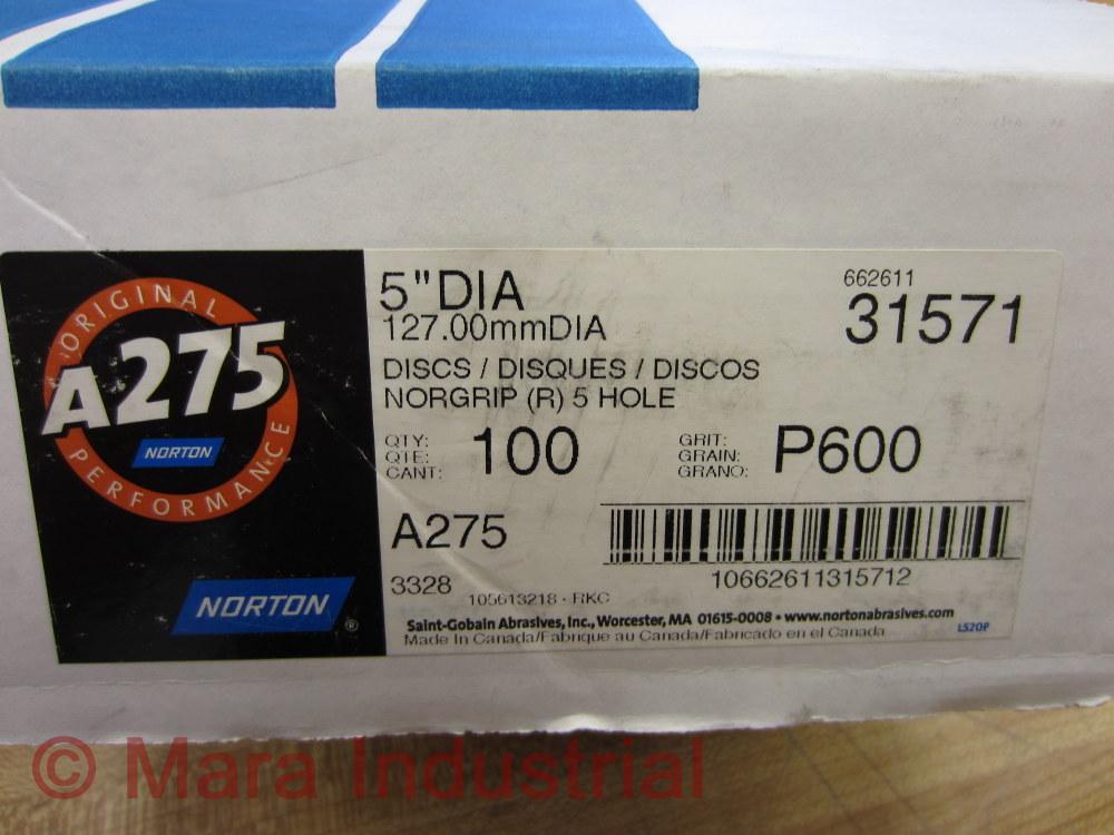 Norton 662611 31571 5″ Sanding Disk P600 A275 31571 (Pack of 100)