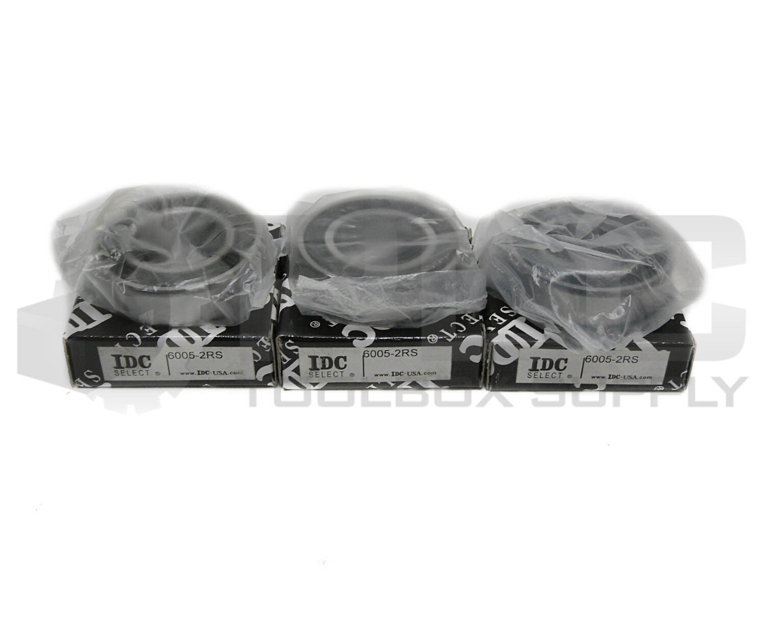 LOT OF 3 NEW IDC SELECT 6005-2RS BEARING, BORE: 25MM OD: 47MM W: 12MM
