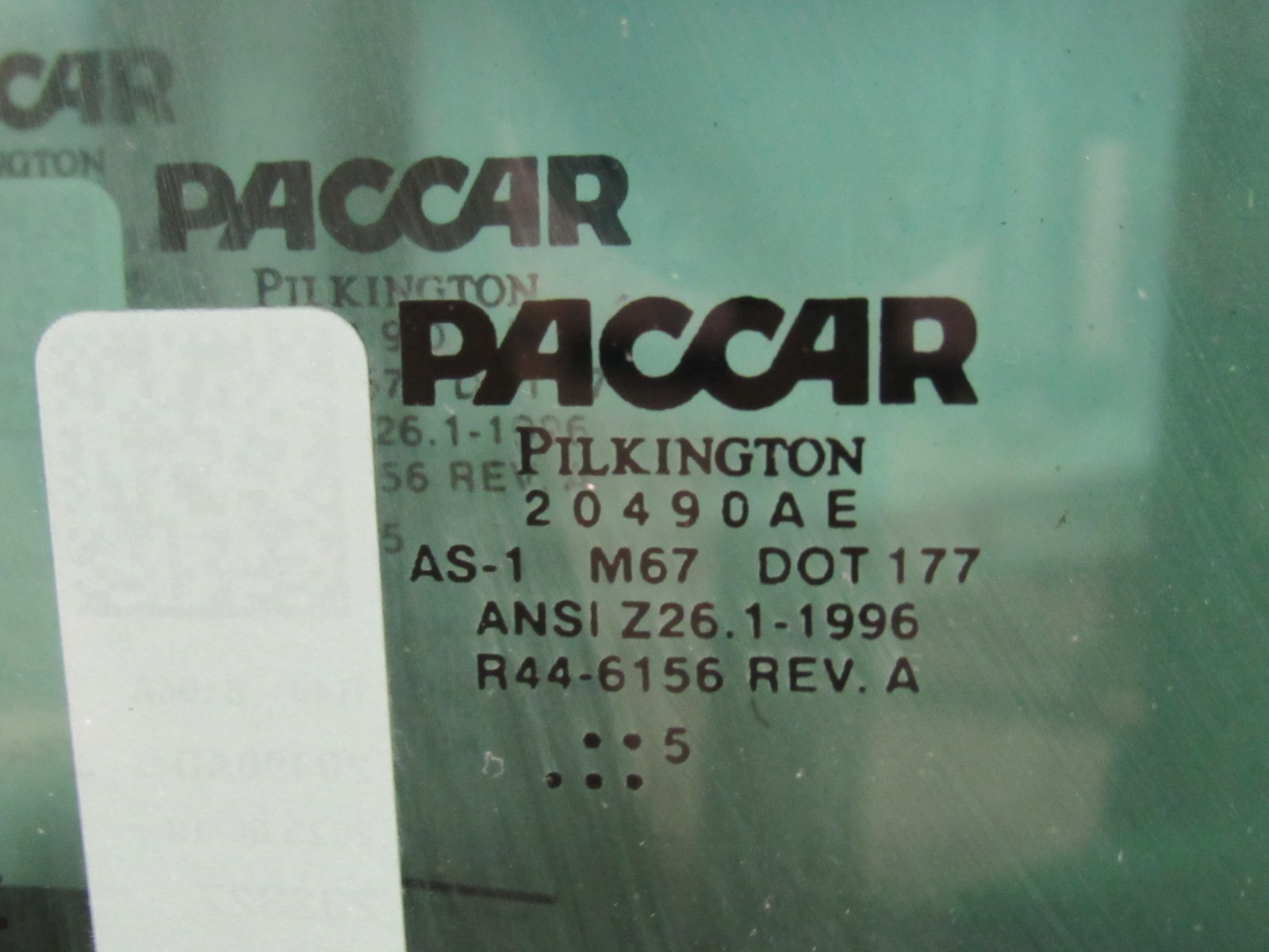 Lot of 5 Paccar R44-6156 Peterbilt Glass Windshield Dot 177
