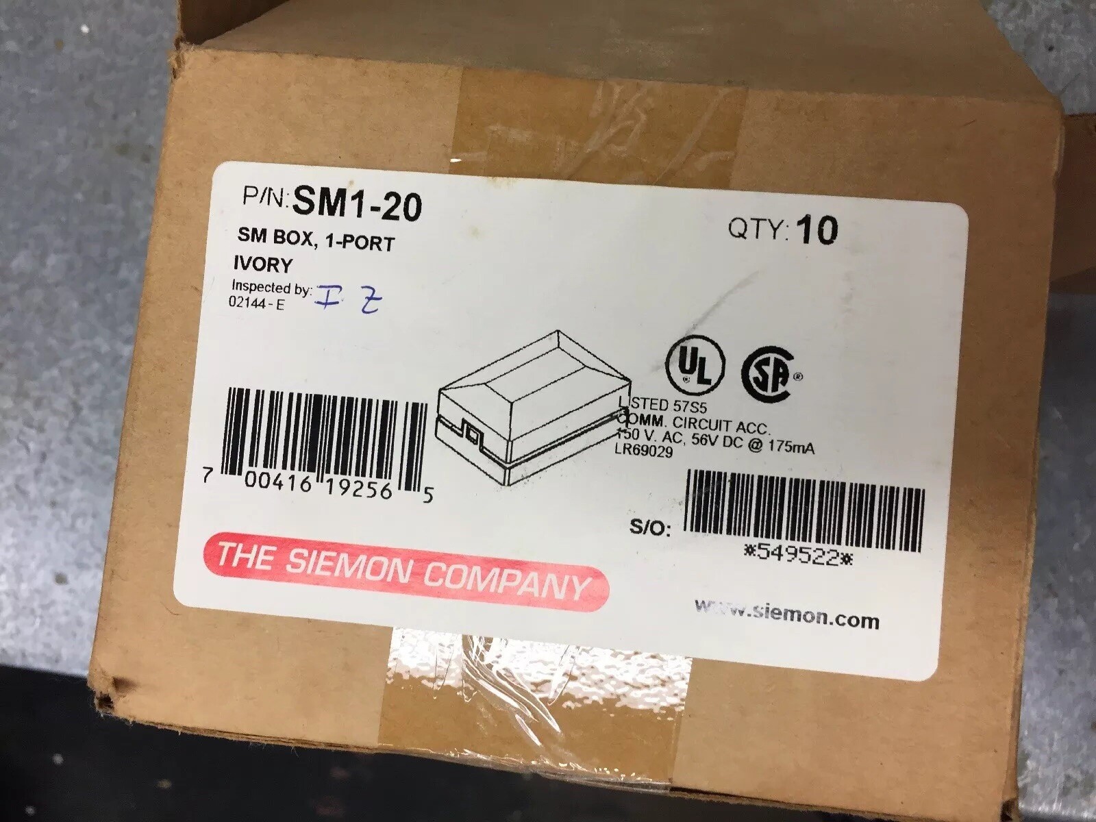 Siemon Company SM1-20 SM Surface mount boxes, Full Box of 10, NEW OLD STOCK