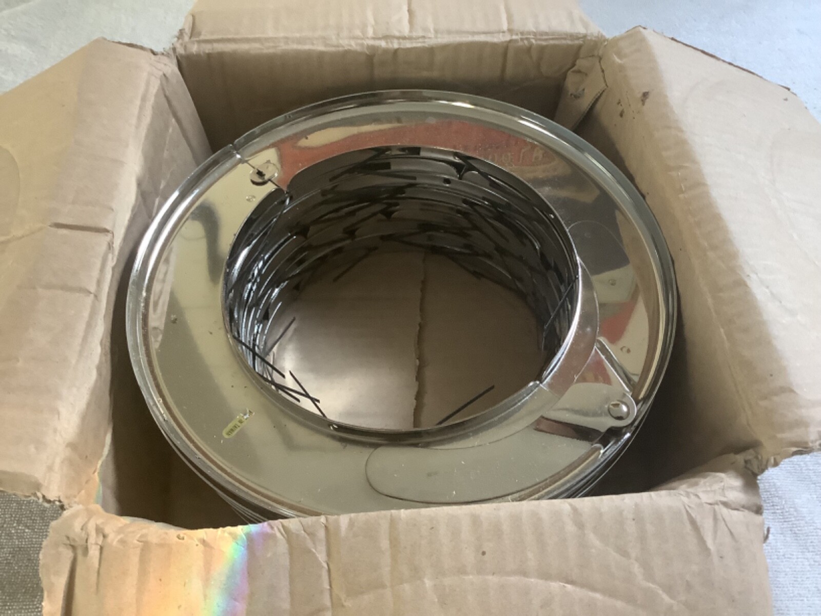 pasco # 9860 Floor and Ceiling Plate 5″ IPS new Split Chrome Finish 16 gauge