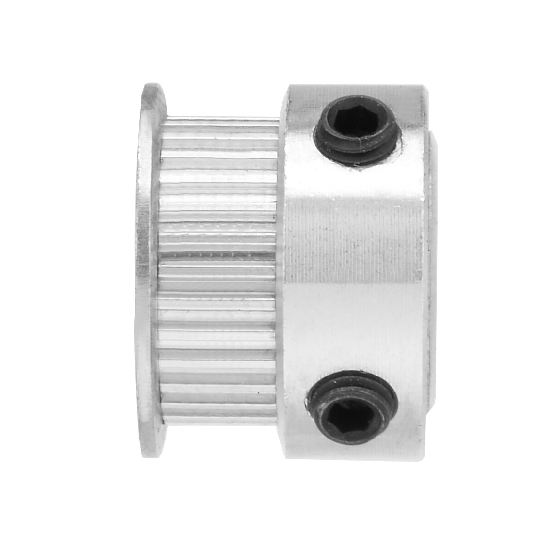 30 Teeth 12mm Bore 7mm Belt Timing Idler Pulley Synchronous Wheel Silver Tone