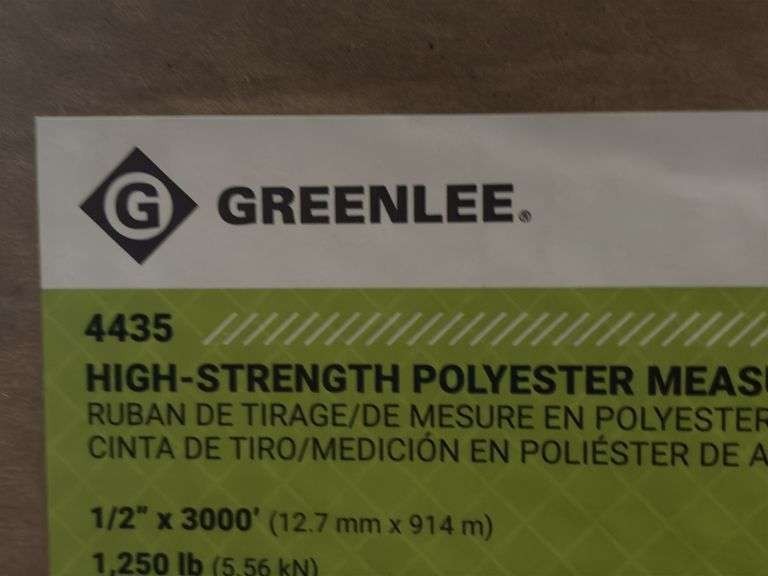 Greenlee 4435 Cable Pulling Tape ½″ × 3,000′ – 1,250 lb Tensile Strength – New