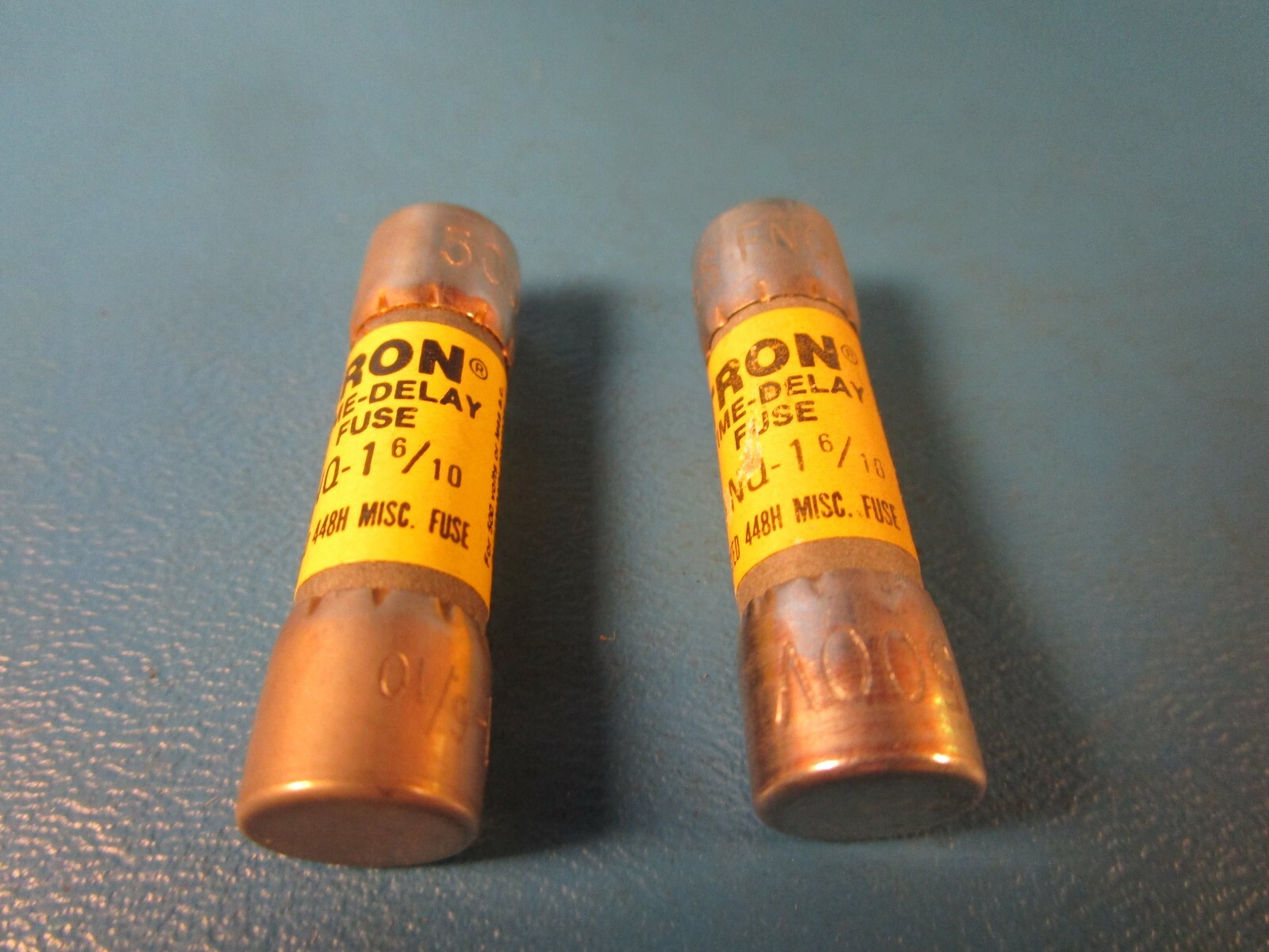 LOT OF 2 Bussmann Tron FNQ-1 6/10 Fuse, Time Delay Fuse, 10KA, 500V